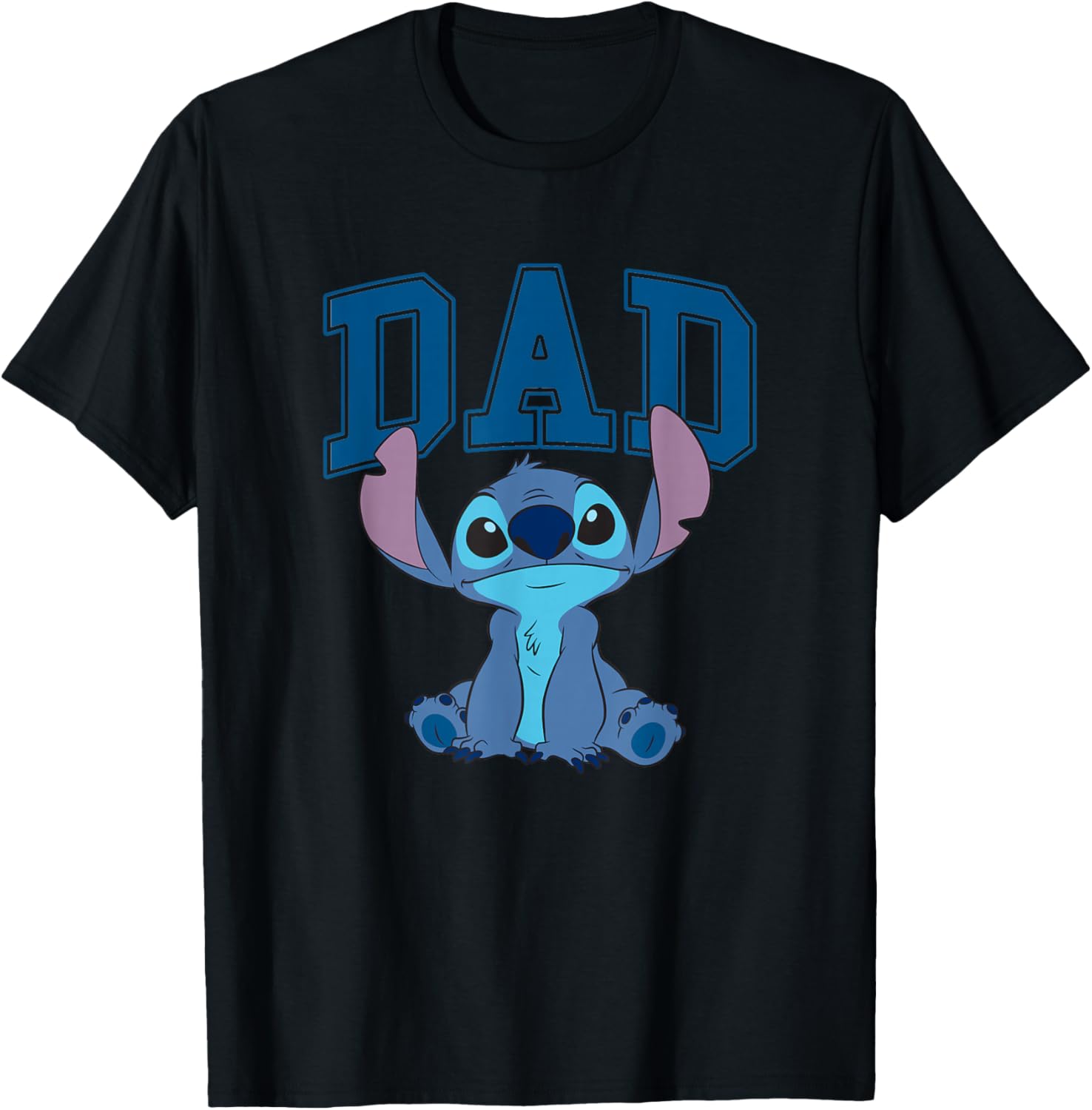 Disney Lilo & Stitch Vintage Dad Cool Stitch Collegiate Logo T-Shirt - 10
