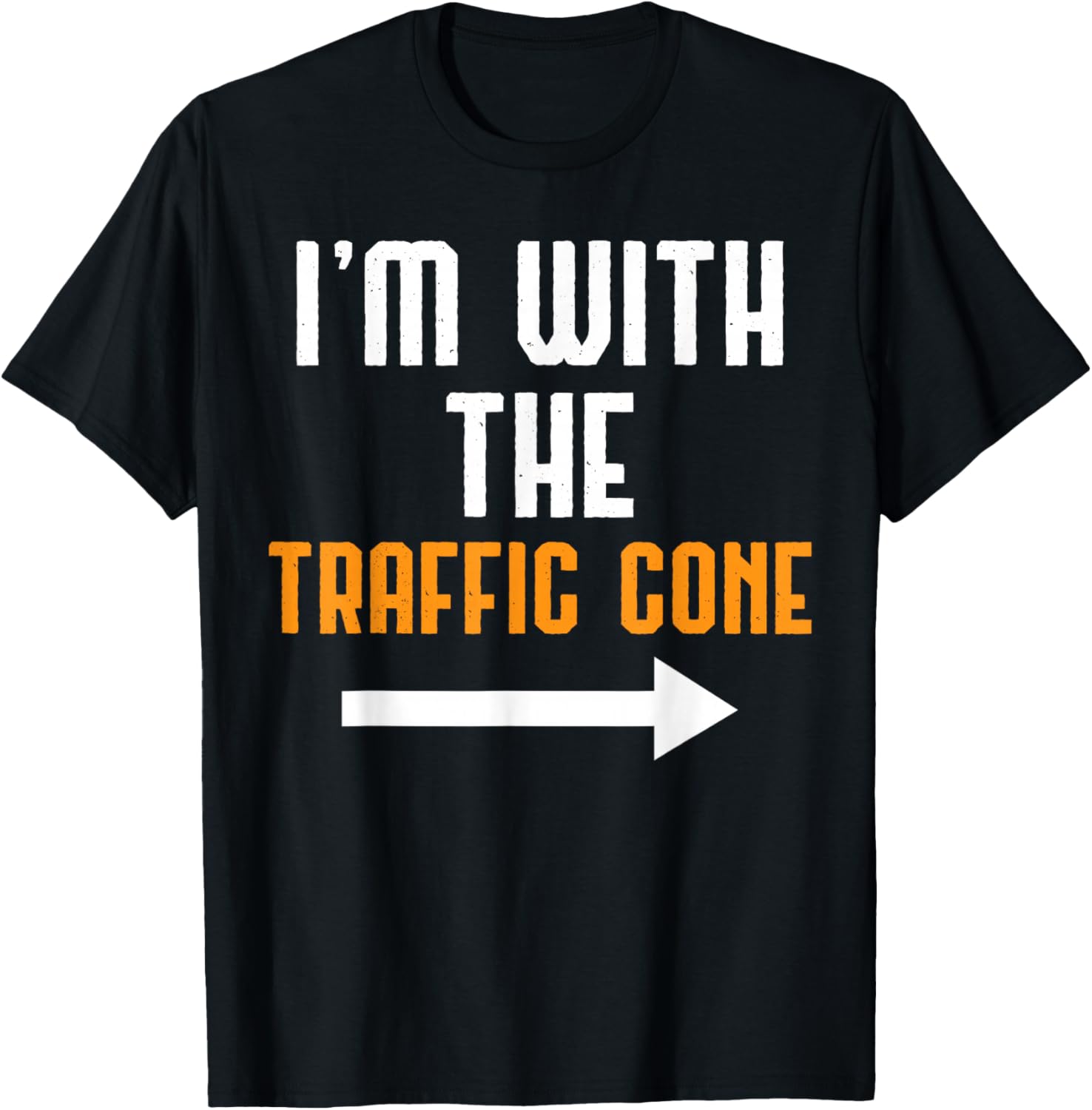Funny Traffic Cone Costume Couple T-Shirt for Halloween Party Fun - 2