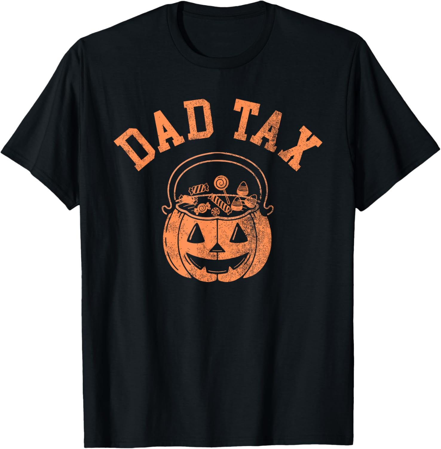 Funny Dad Tax Halloween T-Shirt with Pumpkin Design - Great for Trick or Treat - 1