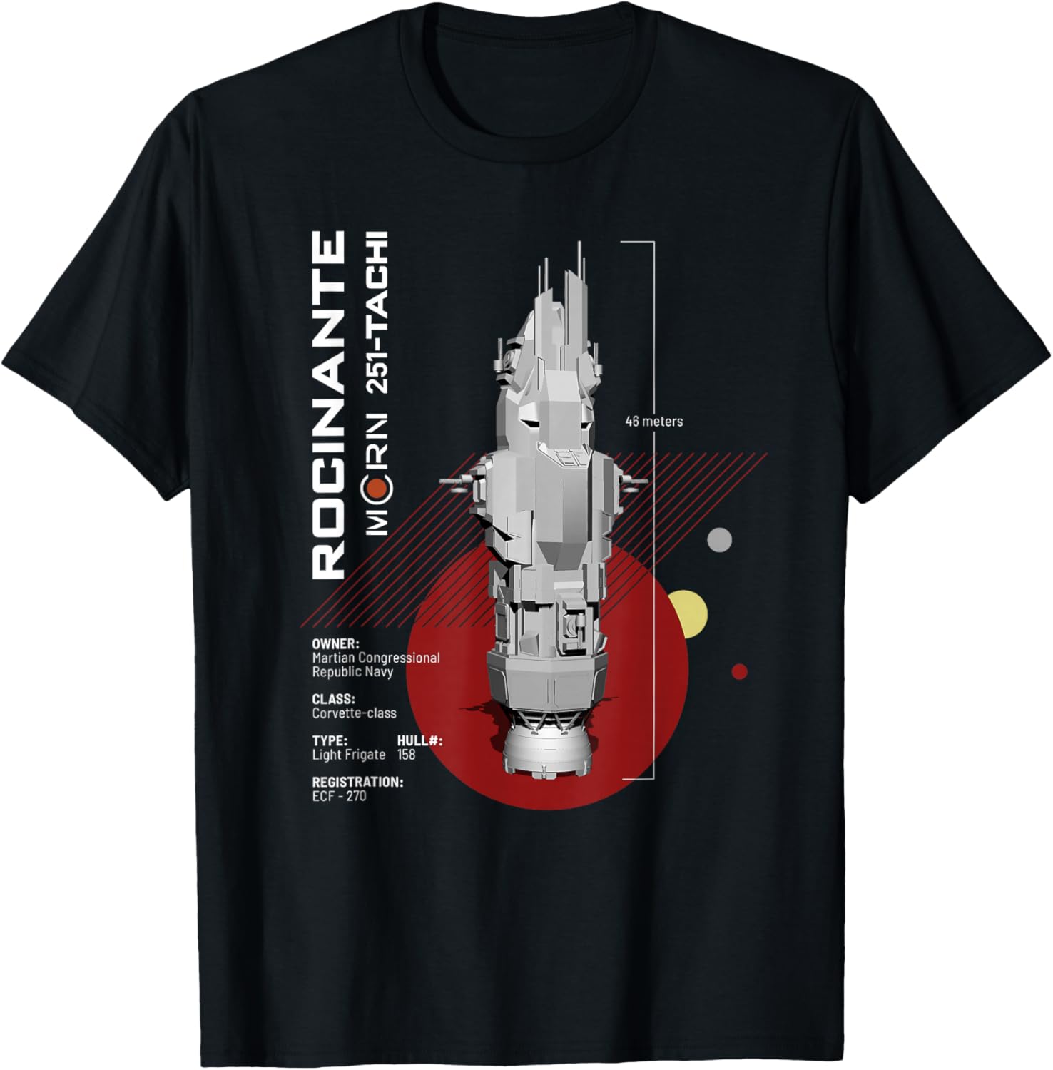 The Expanse Rocinante Ship T-Shirt for Fans of Sci-Fi Adventure - 3