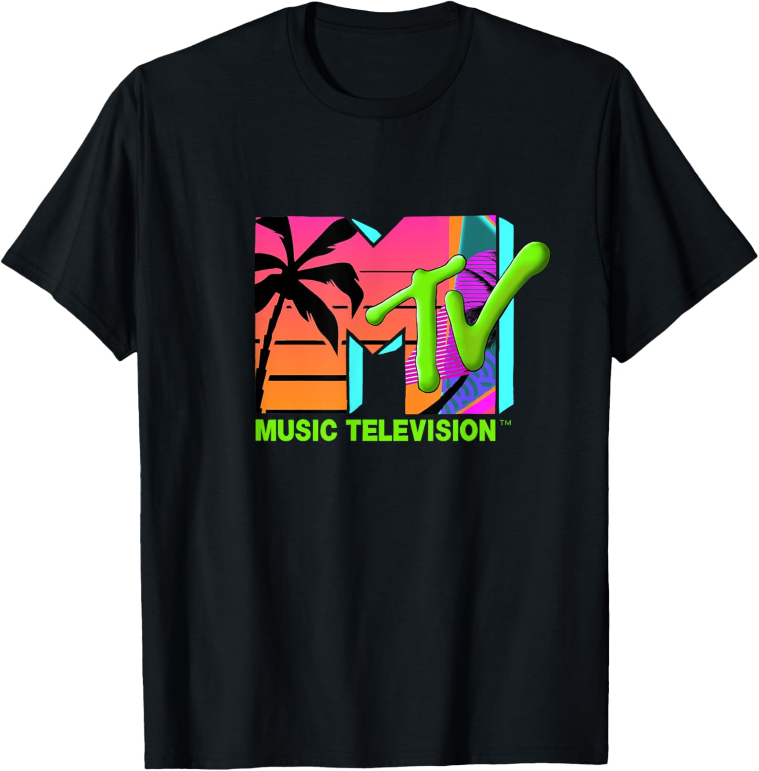 Mademark x MTV Retro Palms Paradise T-Shirt - Official MTV Logo Design - 20