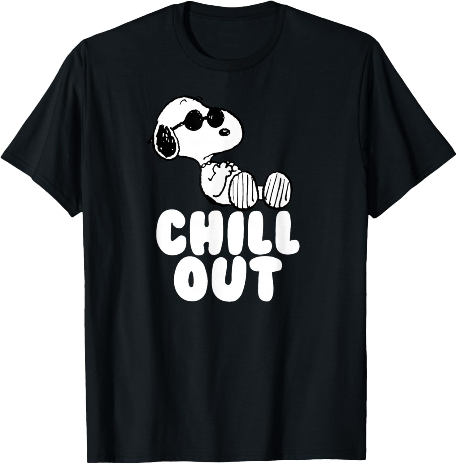 Peanuts Snoopy Chill Out Crew Neck T-Shirt in Blue for Relaxed Style - 7