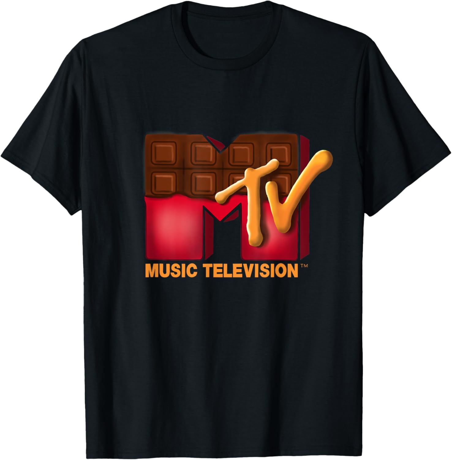 Mademark x MTV T-Shirt featuring Iconic MTV Logo and Chocolate Bar Design - 1