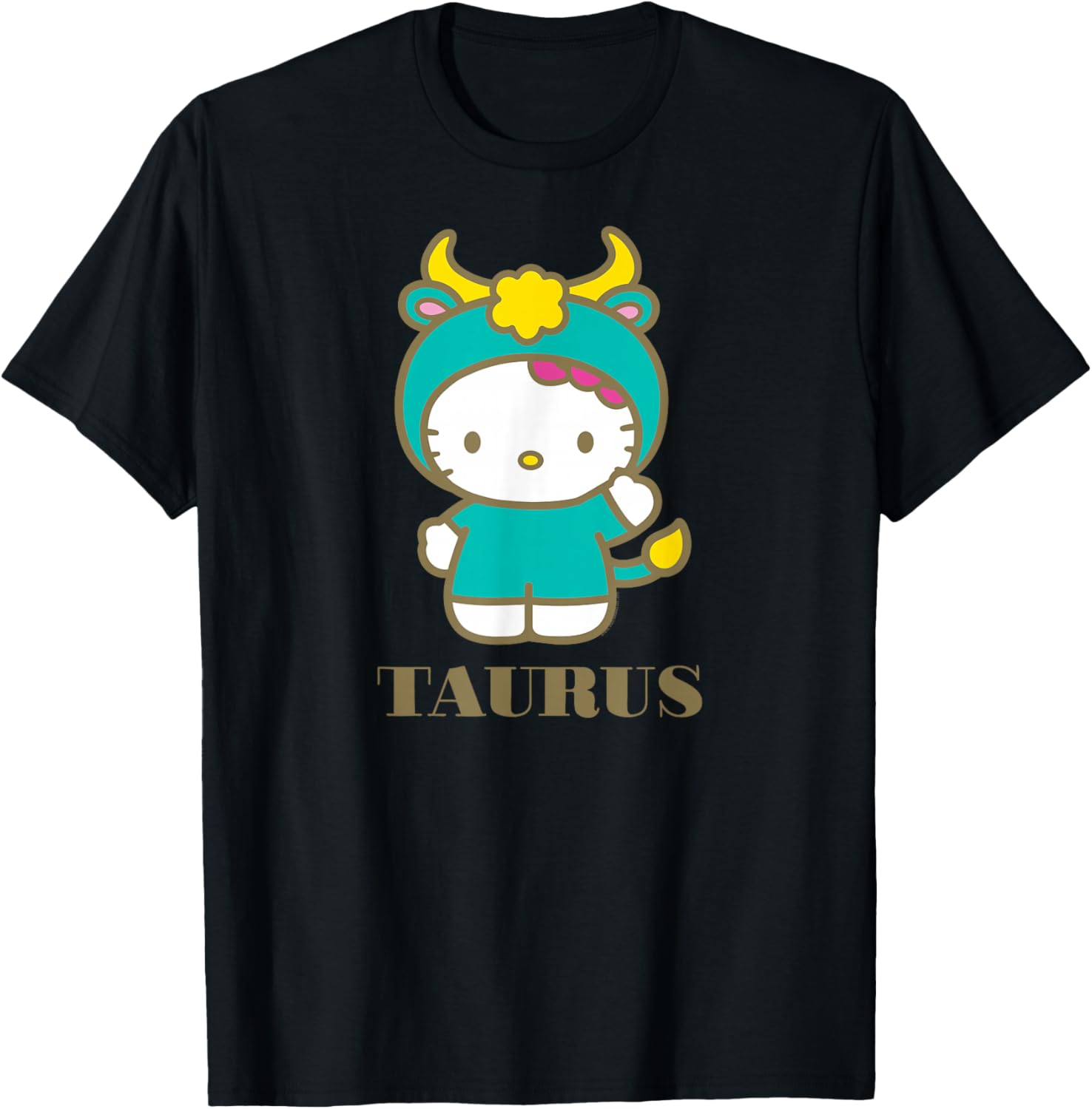 Hello Kitty Taurus Zodiac T-Shirt Cute Astrology Fashion Tee for Fans - 2