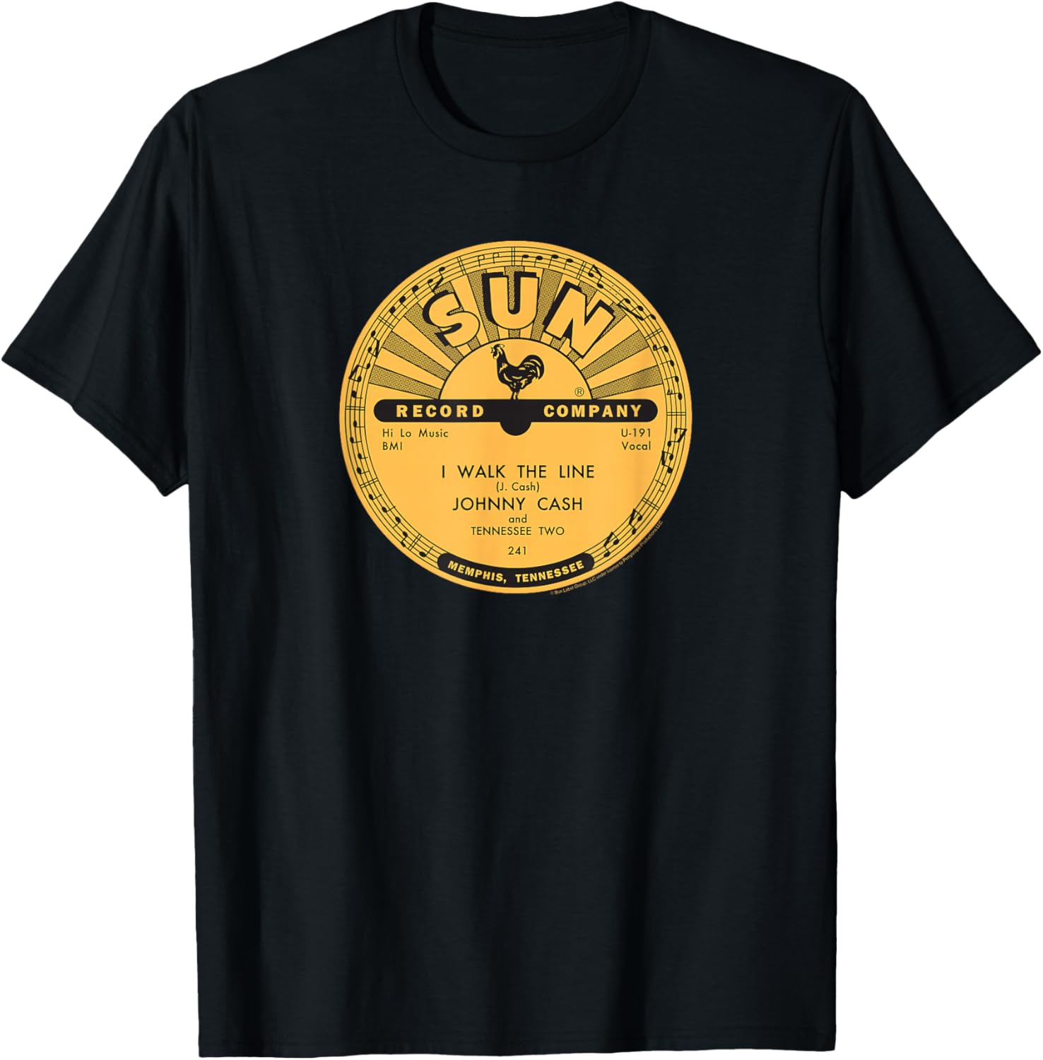 Johnny Cash I Walk The Line Vinyl T-Shirt Classic Country Music Style - 1