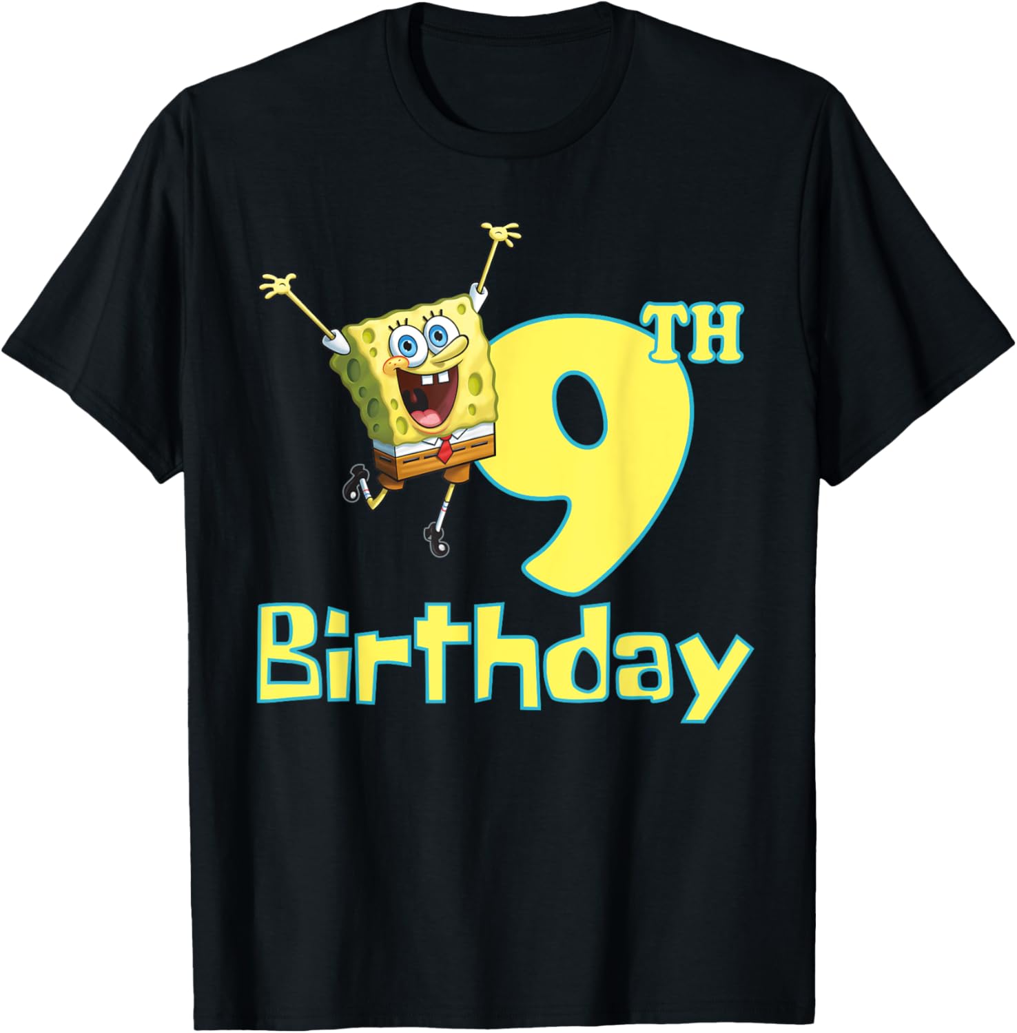 Mademark SpongeBob SquarePants 9th Birthday T-Shirt for Kids - 16