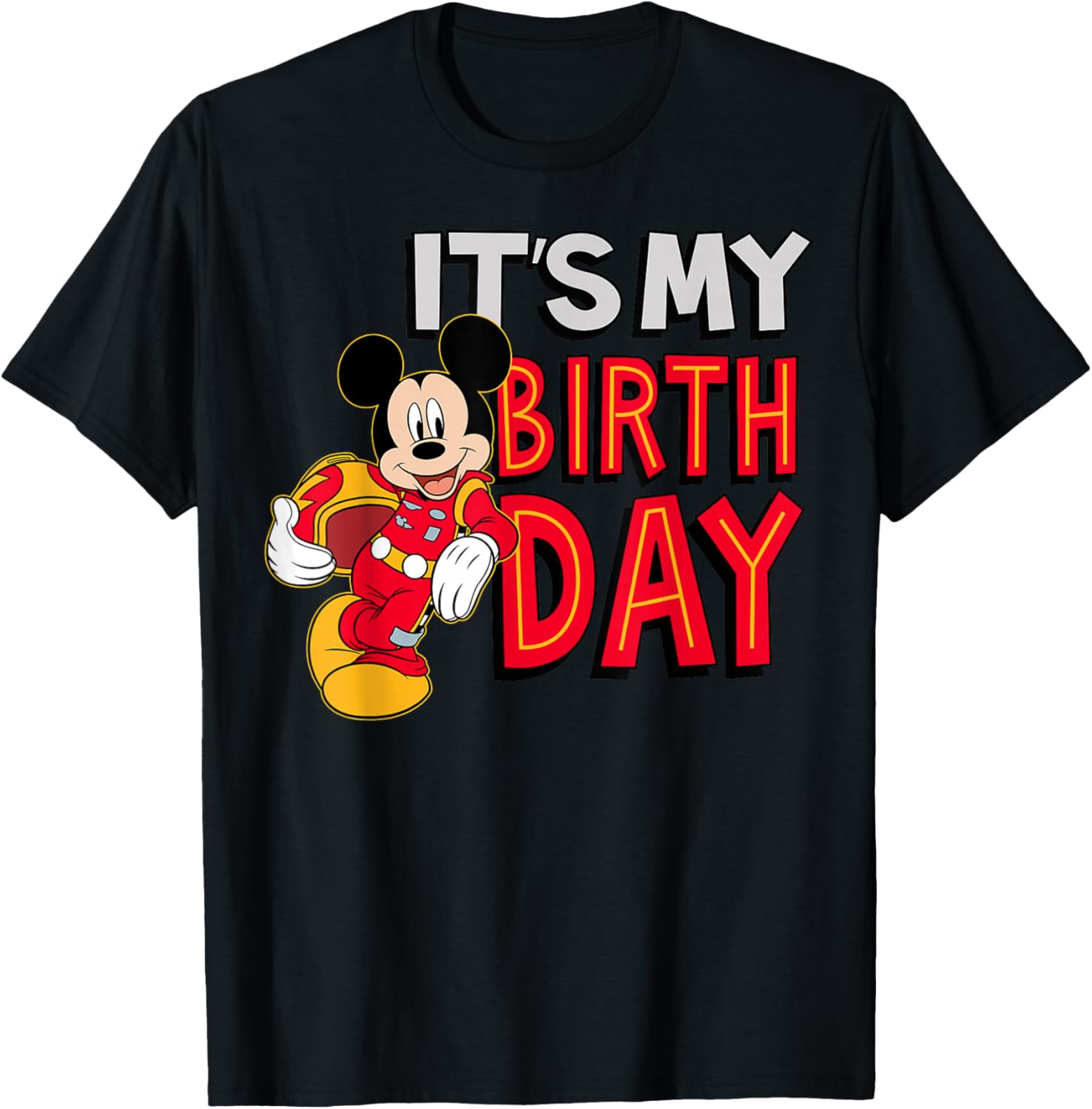 Disney Junior Mickey Birthday Short Sleeve T-Shirt for Kids Fun Wear - 6