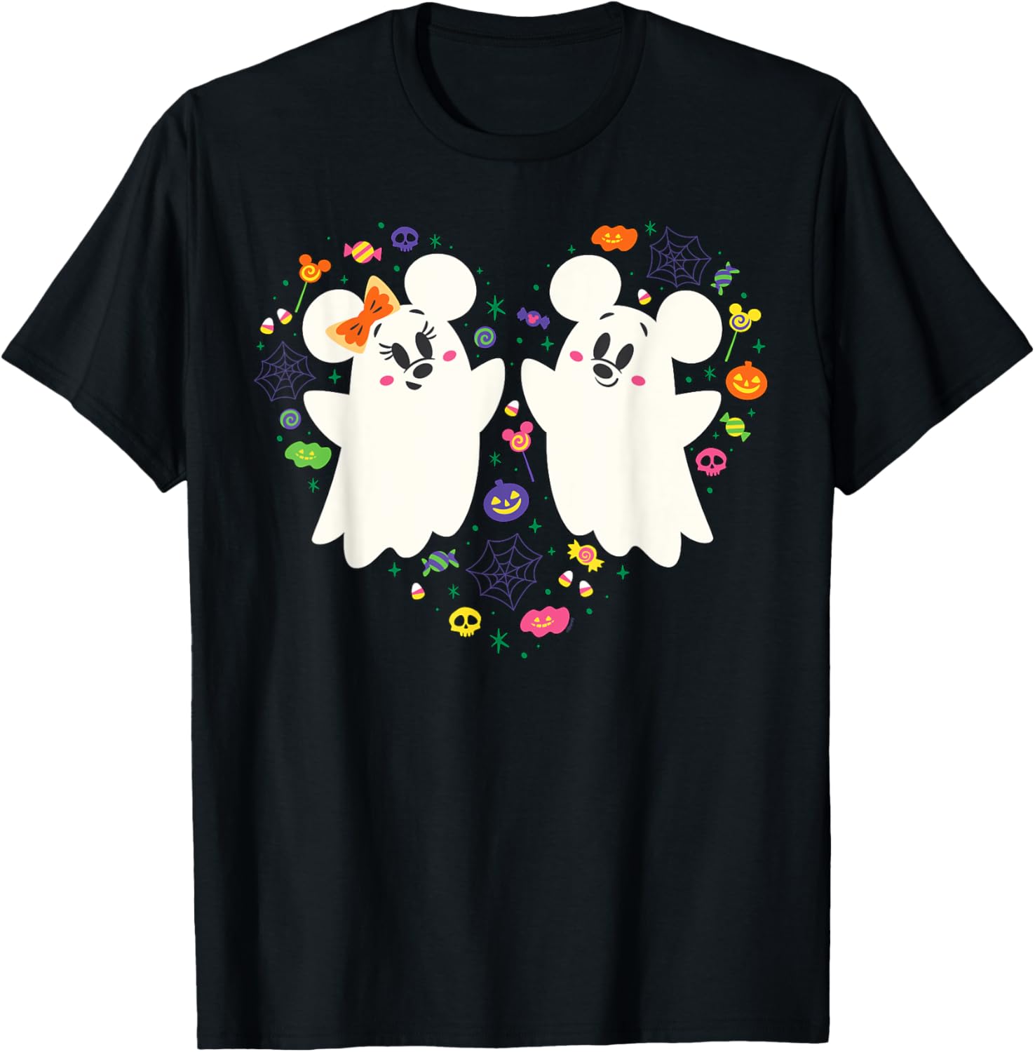 Disney Mickey and Minnie Ghosts Halloween Heart T-Shirt for Kids - 5