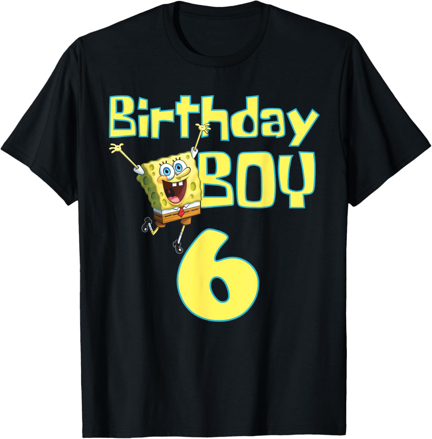 Mademark SpongeBob SquarePants Birthday Boy 6 T-Shirt for Kids - 21