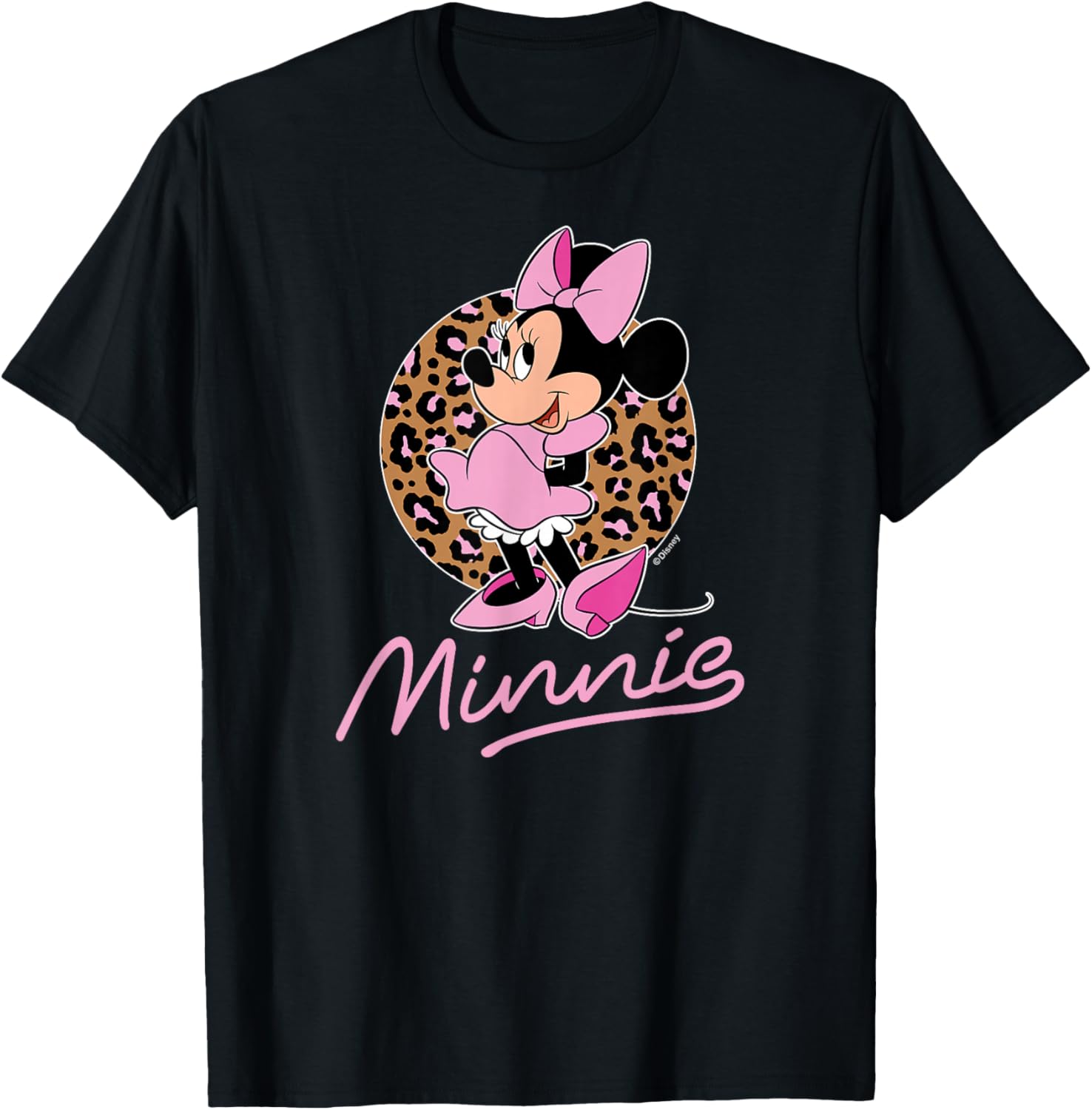 Disney Minnie Leopard Print T-Shirt for Stylish Fans of All Ages - 4
