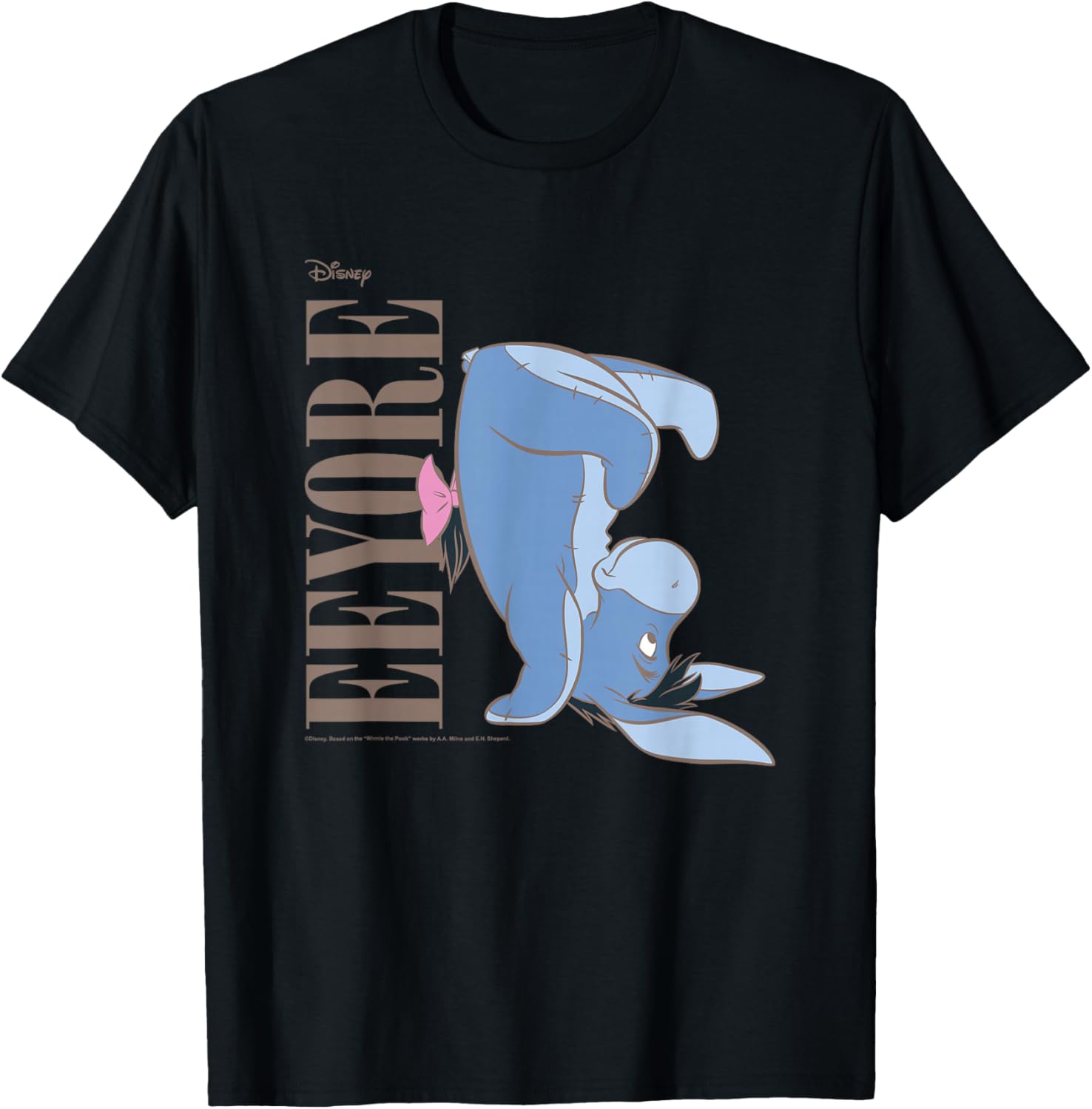 Winnie The Pooh Eeyore Upside Down T-Shirt for Fun and Cozy Style - 1