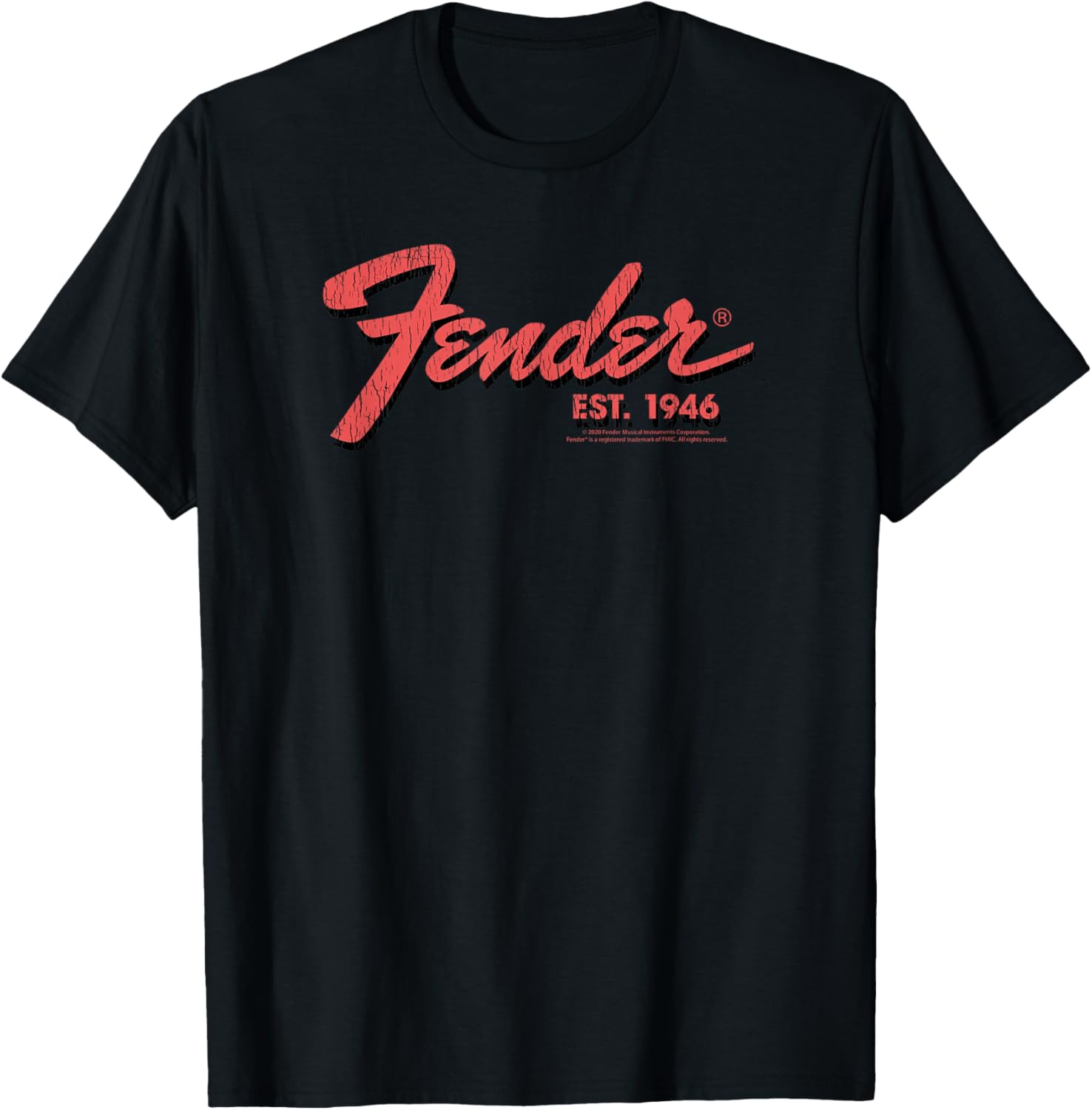 Fender Est. 1946 Classic Centered Logo T-Shirt for Music Lovers - 4
