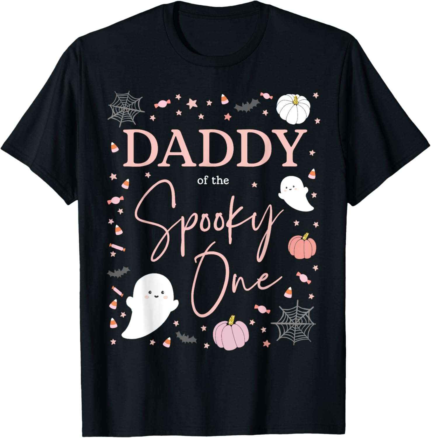 Cute Daddy of the Spooky One Girl First Birthday Halloween T-Shirt - 1
