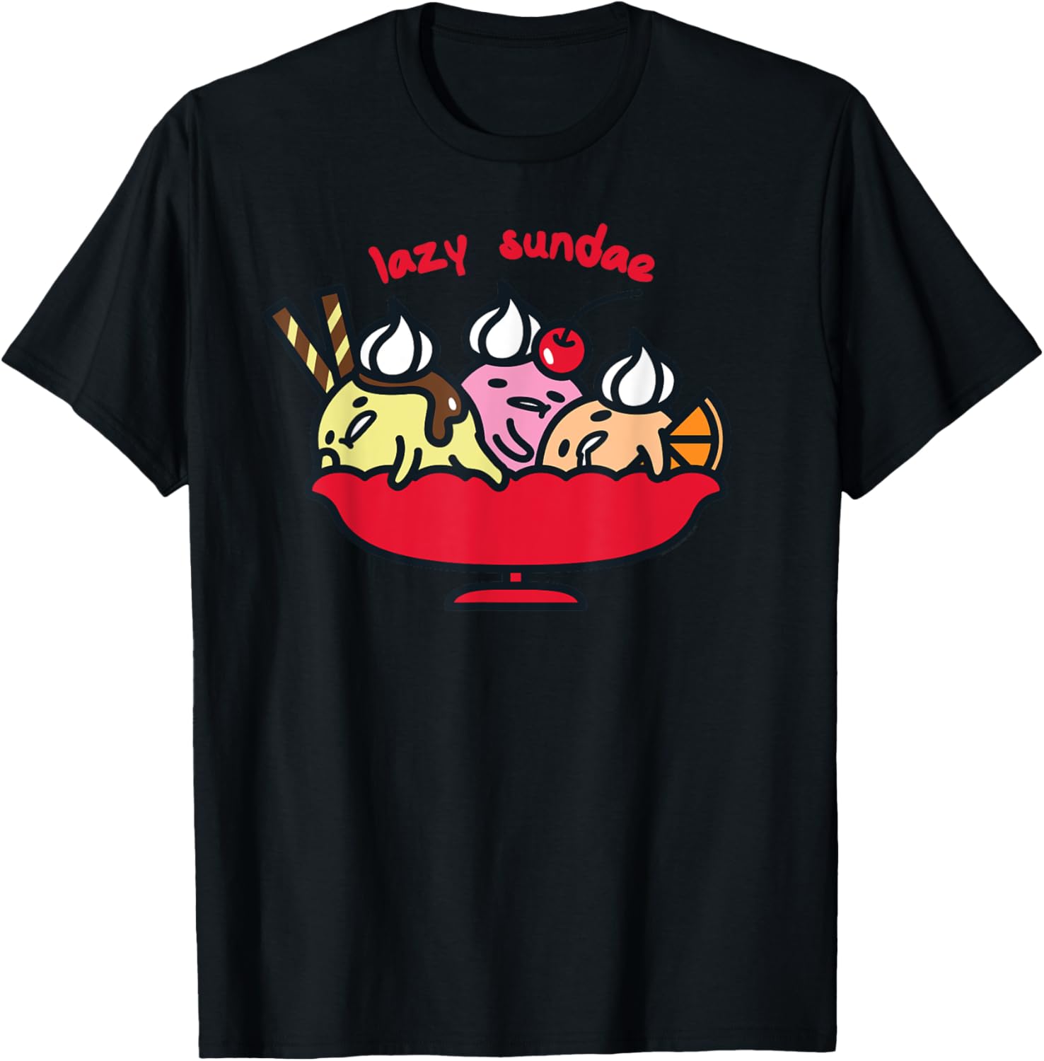 Gudetama Lazy Egg Sundae Ice Cream T-Shirt for Fun Fashion Lovers - 10