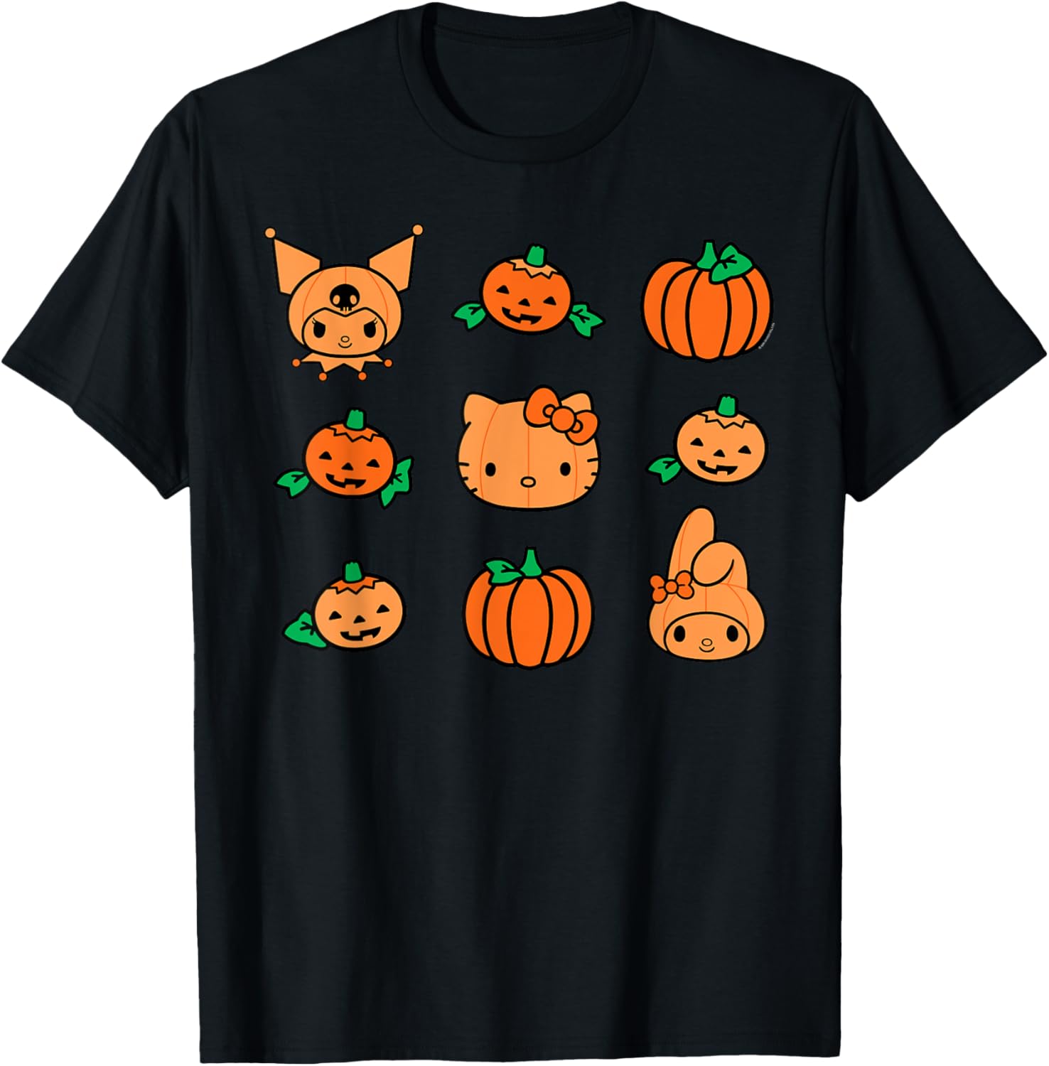 Hello Kitty My Melody Kuromi Pumpkin Halloween T-Shirt for Kids - 5