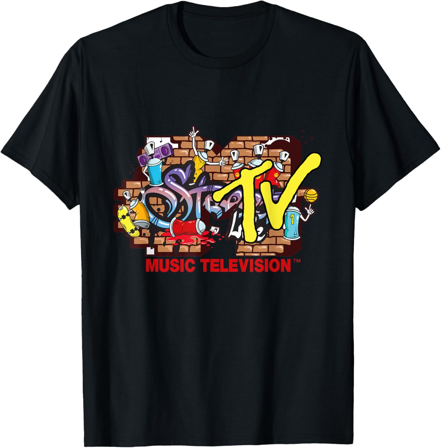 Mademark x MTV Graffiti Logo Streetwear T-Shirt for Trendy Styles - 2