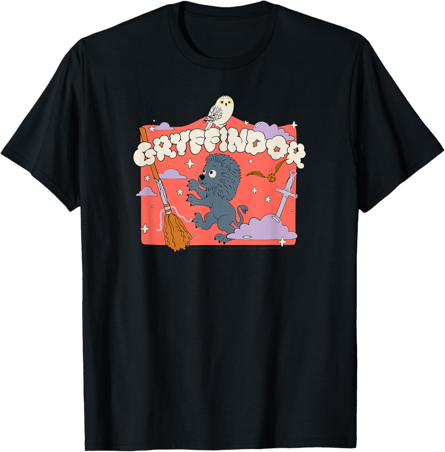 Harry Potter Gryffindor Cartoon Scene T-Shirt for Fans and Kids - 5