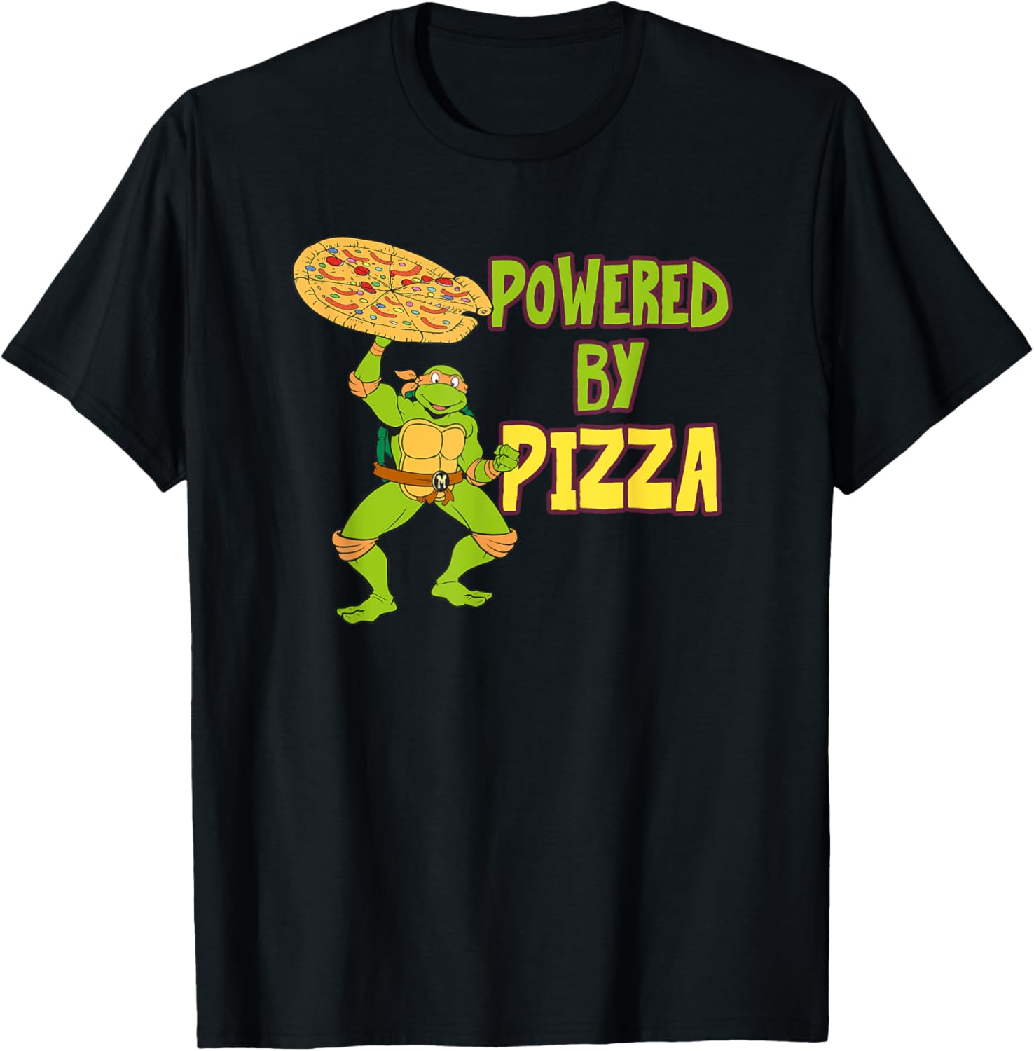 Mademark TMNT Michelangelo Pizza Power T-Shirt - Fun Ninja Turtle Gear - 8