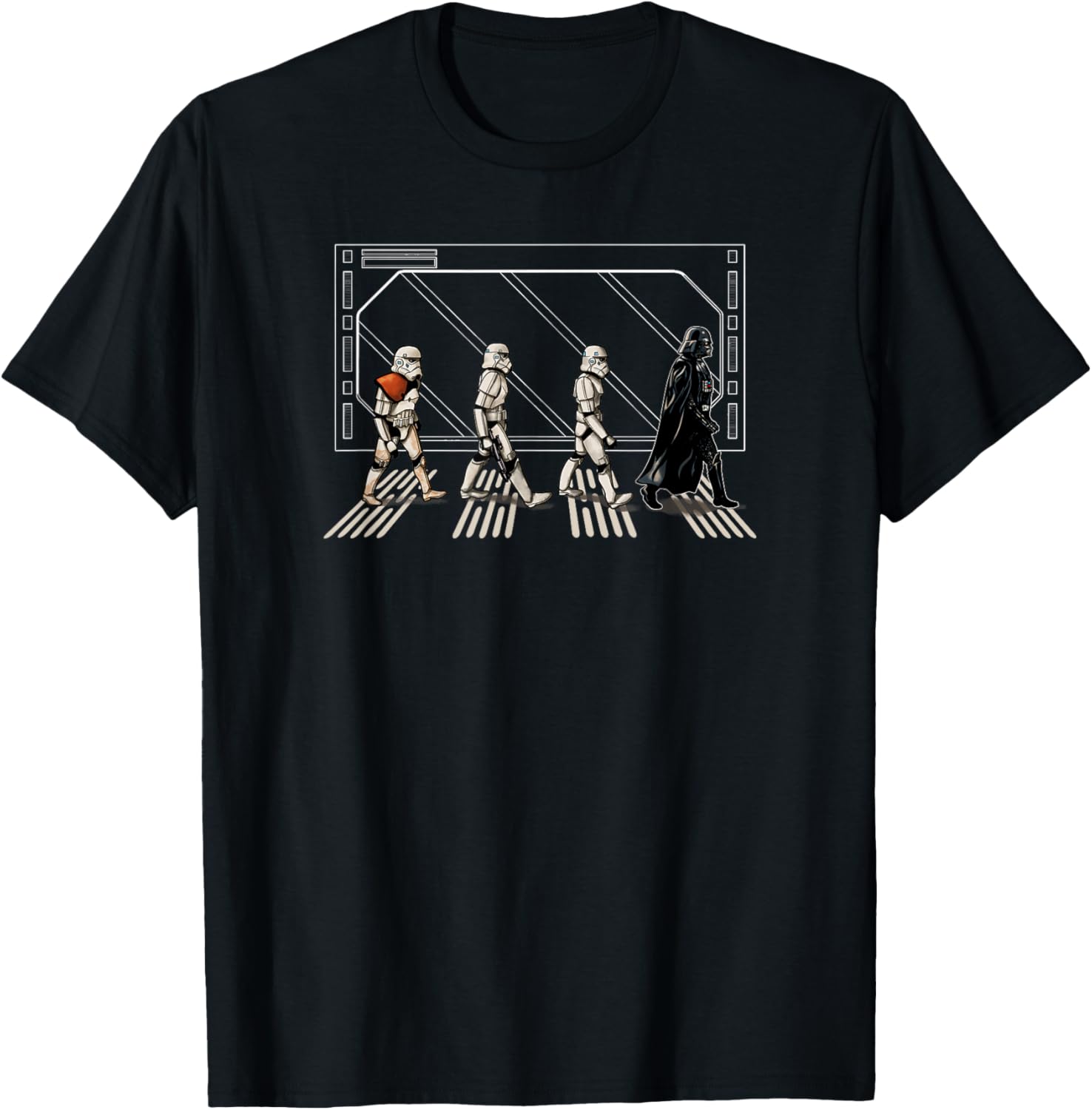 Star Wars Darth Vader and Stormtroopers Abbey Road T-Shirt for Fans - 7