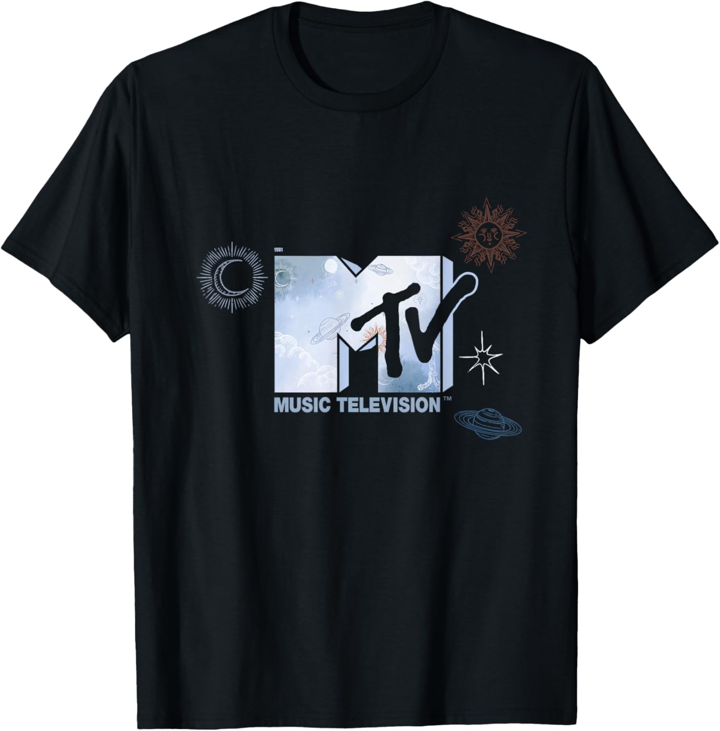 Mademark x MTV Official 1981 Hand Painted Sky T-Shirt for Music Lovers - 1