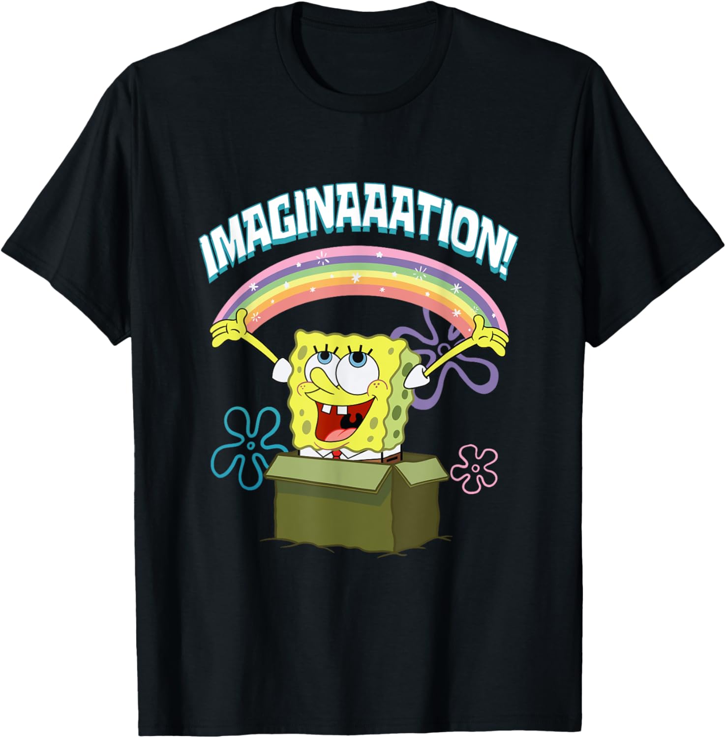 Mademark SpongeBob SquarePants Imaginaaation Box Funny T-Shirt for Fans - 1