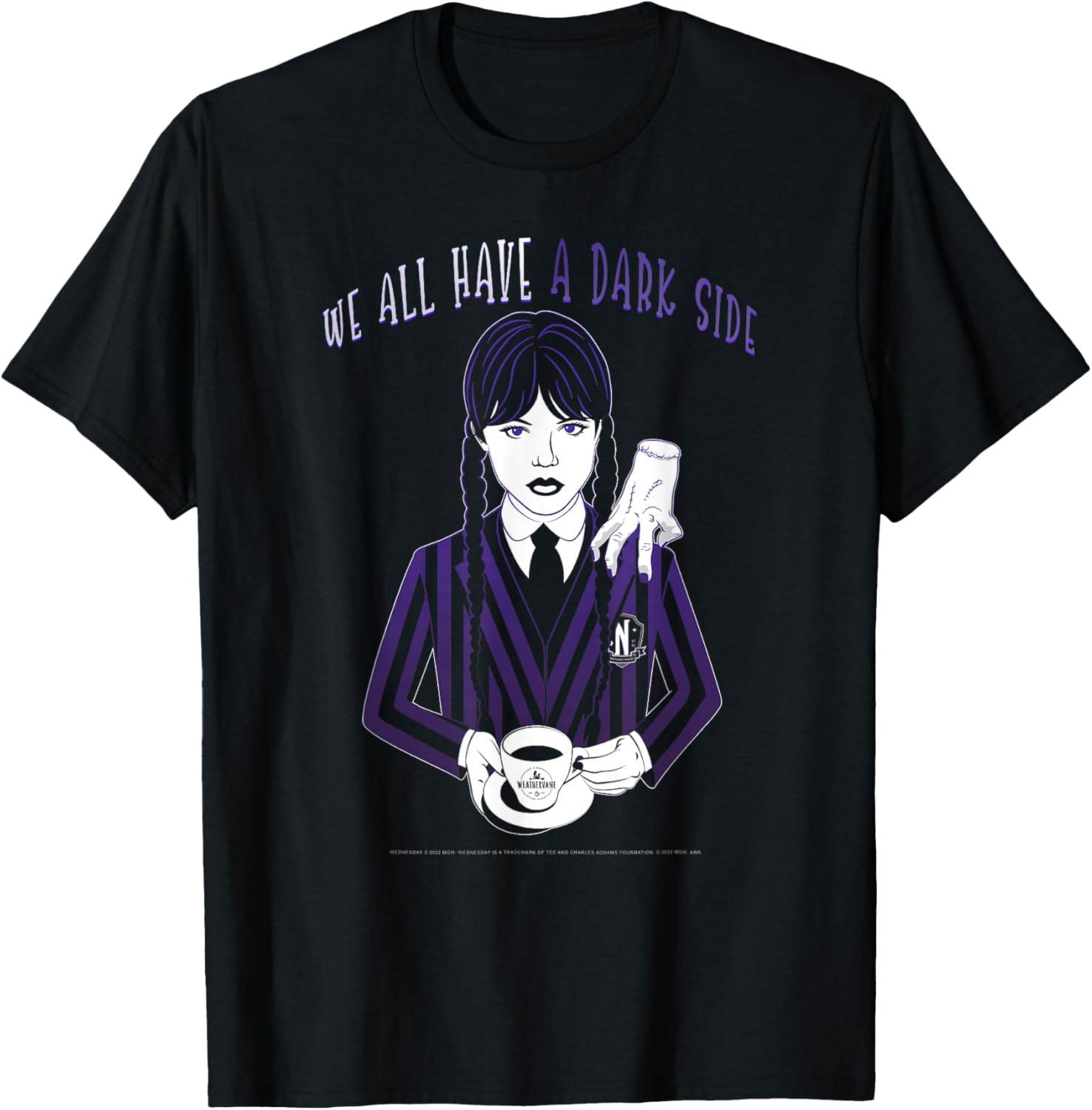 Wednesday and Thing Dark Side Quote T-Shirt Perfect for Fans and Gift Ideas - 2