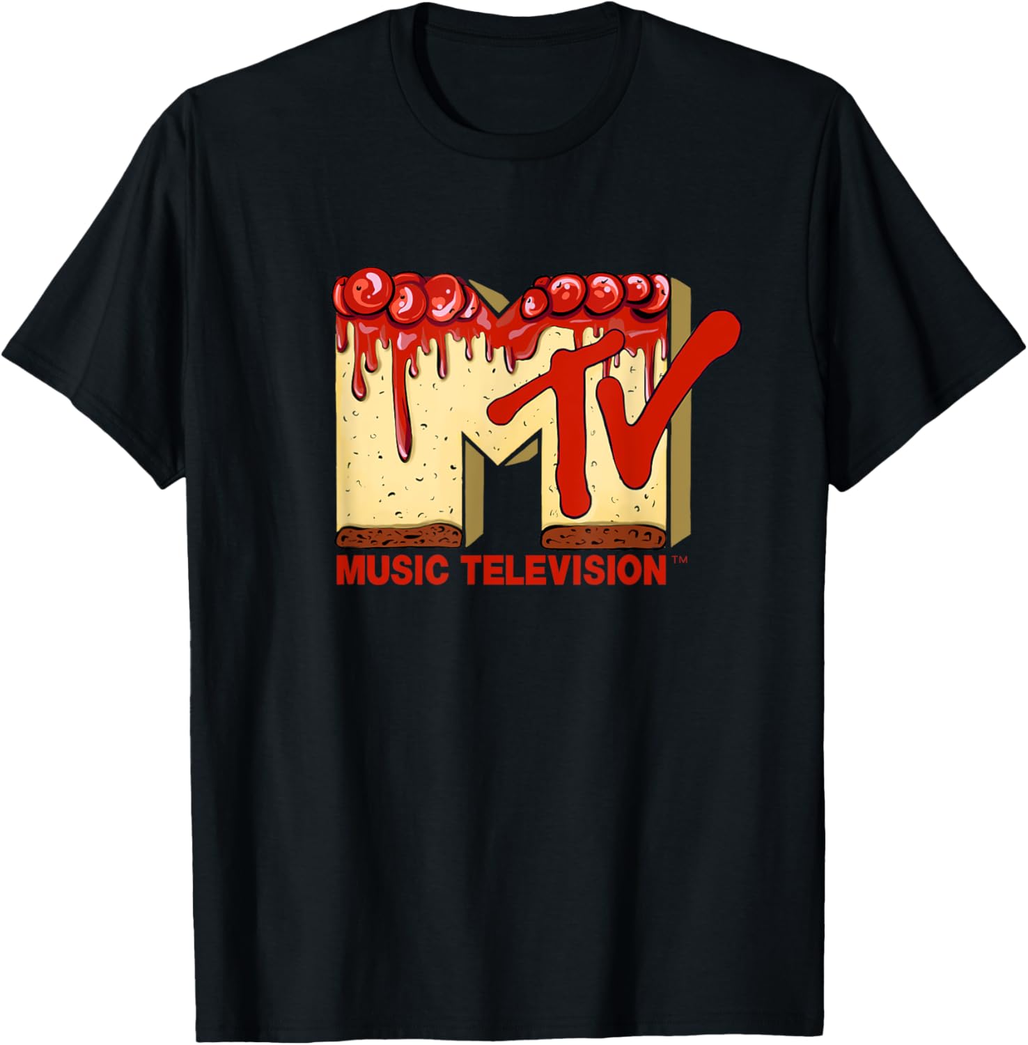 Mademark x MTV Cherry Pie Cake T-Shirt - Original MTV Logo Apparel - 8
