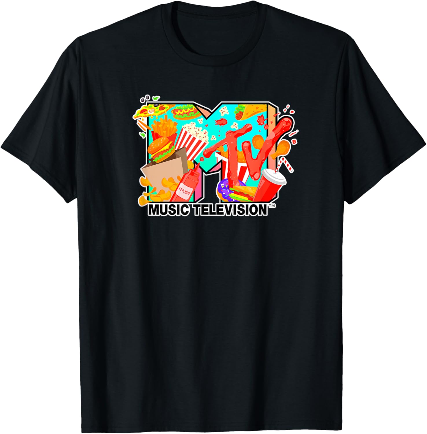 Mademark x MTV Fast Food Lovers T-Shirt for Music Fans and Foodies - 11