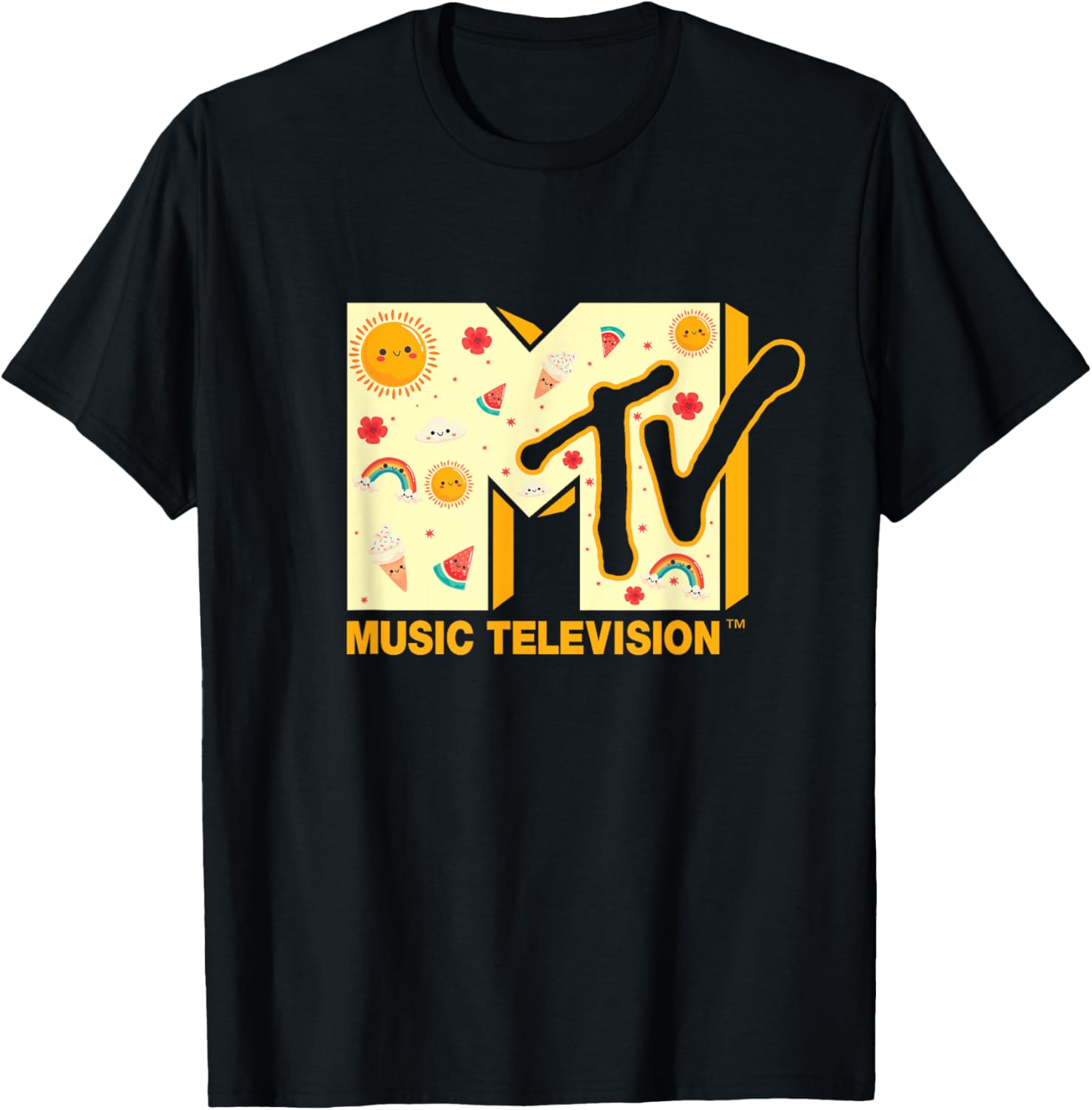 Mademark x MTV Summer T-Shirt Featuring Iconic MTV Logo for Fun Style - 4