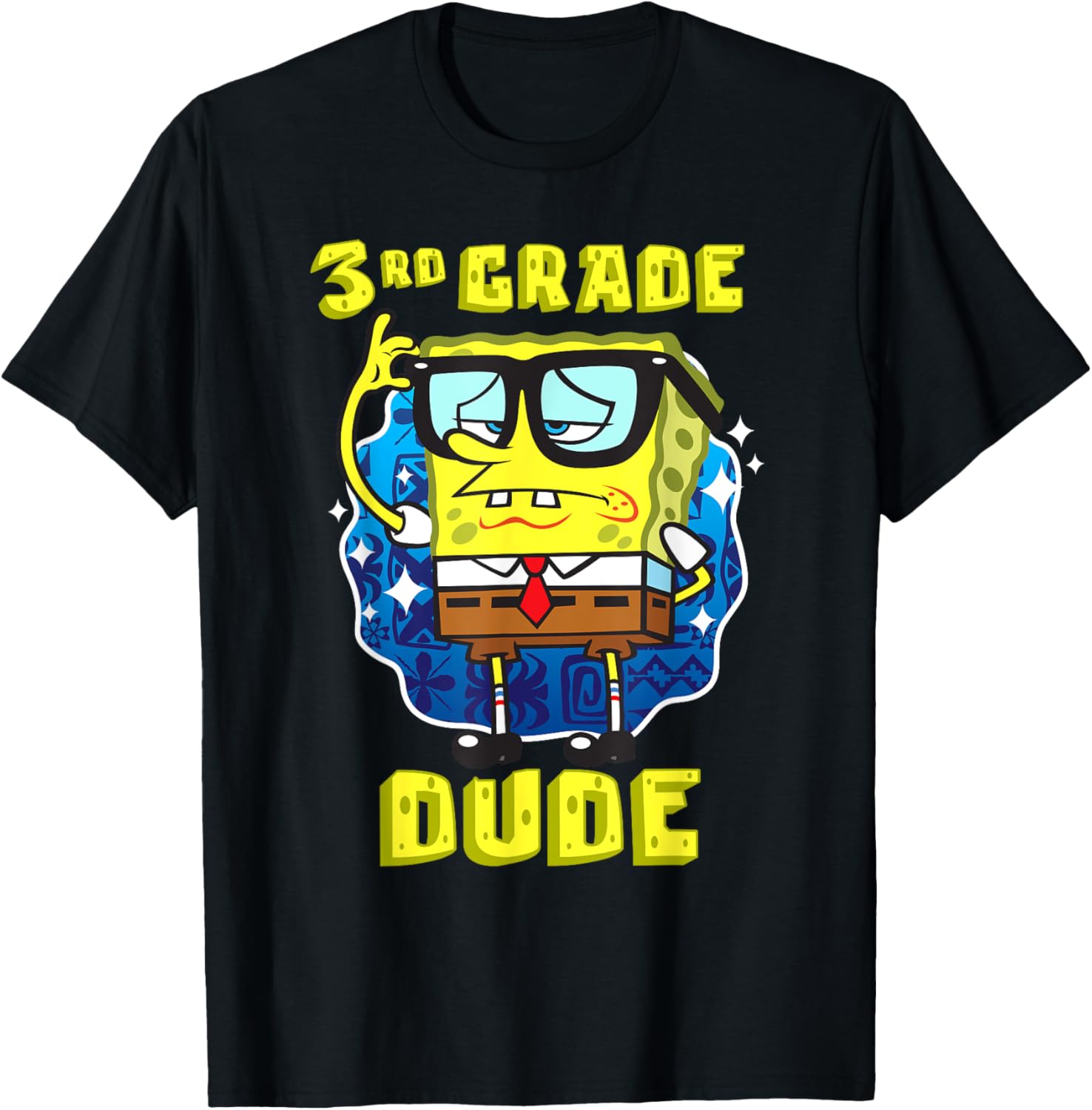 SpongeBob SquarePants 3rd Grade Dude Glasses T-Shirt for Kids - 9