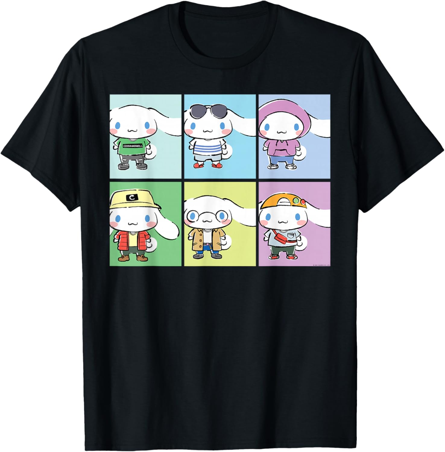 Cinnamoroll Collection Streetwear Squares T-Shirt for Trendy Fashion Lovers - 22