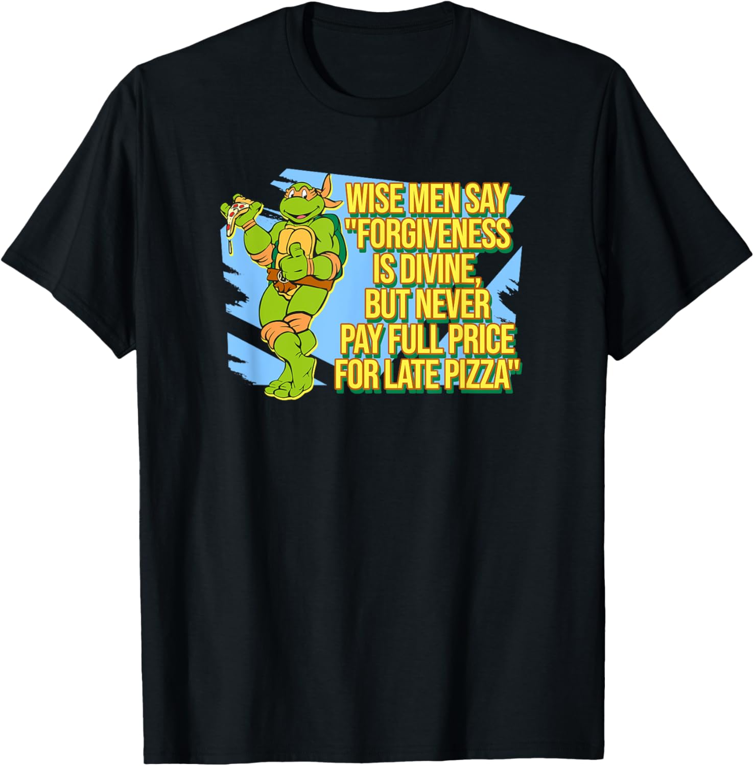 Mademark Teenage Mutant Ninja Turtles Michelangelo Late Pizza T-Shirt - 8