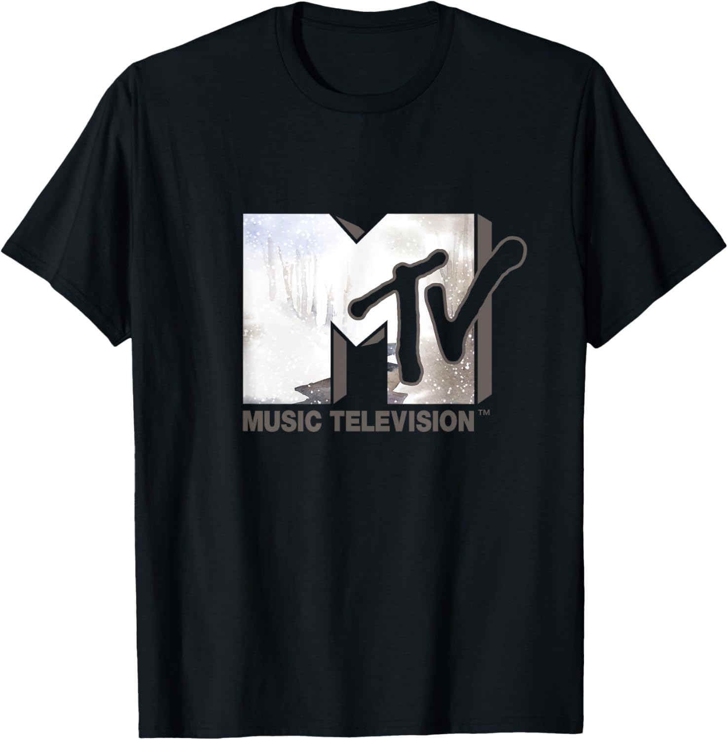 Mademark x MTV Winter Night Landscape T-Shirt with Official Logo - 10