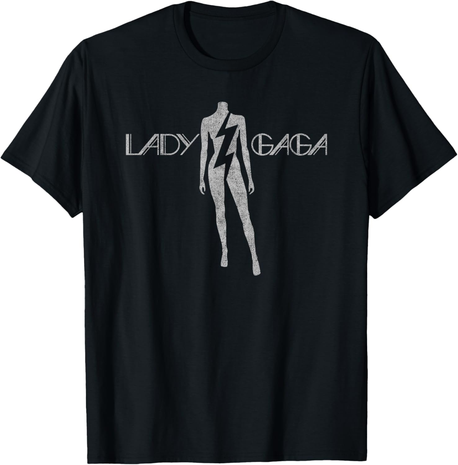 Lady Gaga Lightning White Logo T-Shirt for Fashionable Fans - 1