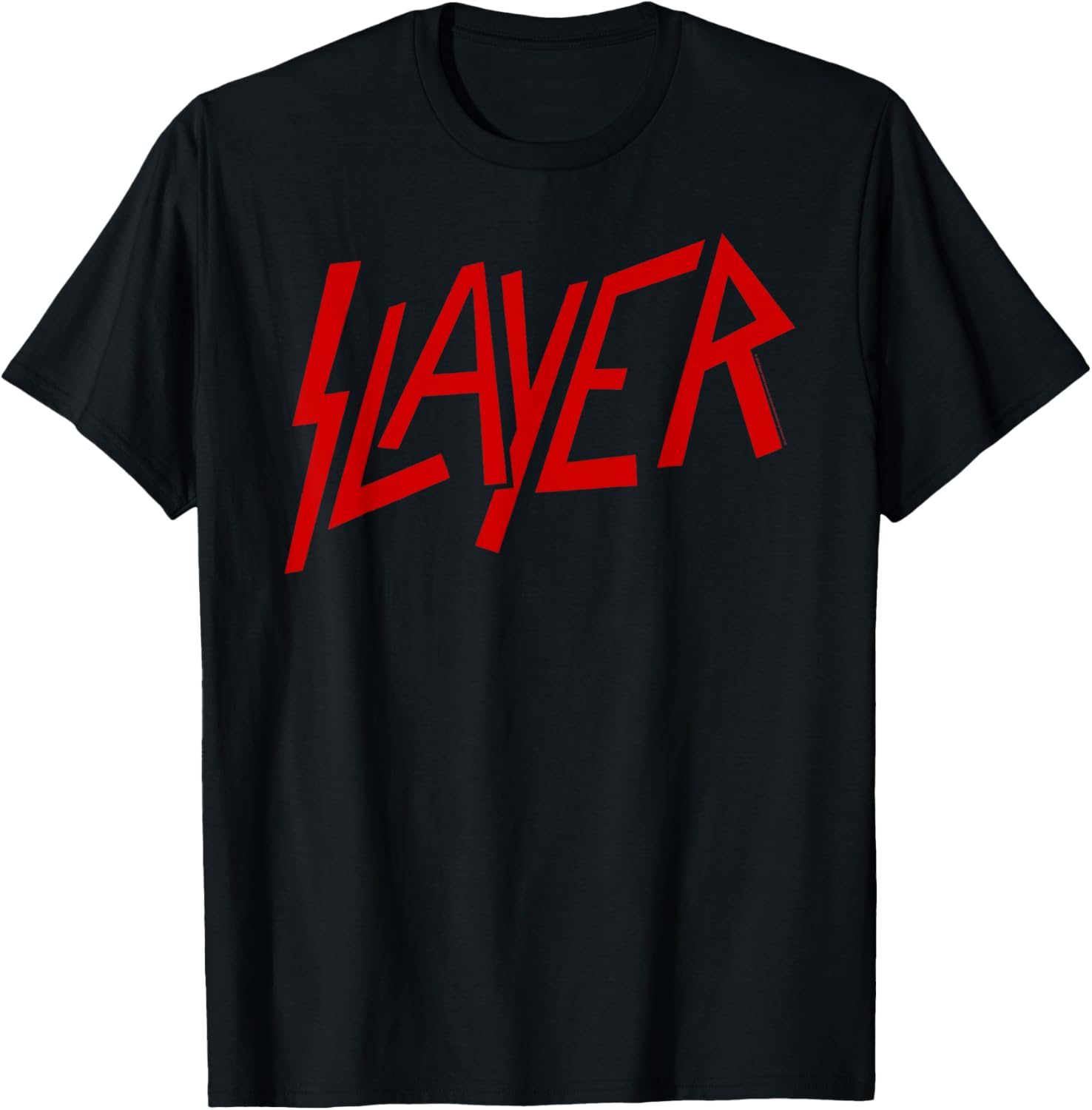 Slayer Classic Logo T-Shirt Black Crew Neck Casual Fitness Wear - 1