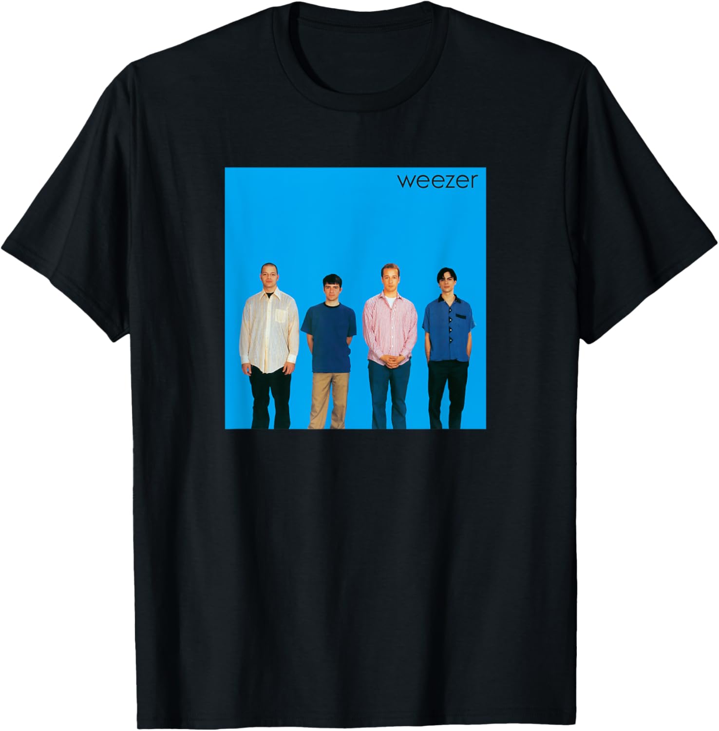 Weezer Blue Album Cover T-Shirt for Music Lovers and Fashion Enthusiasts - 1