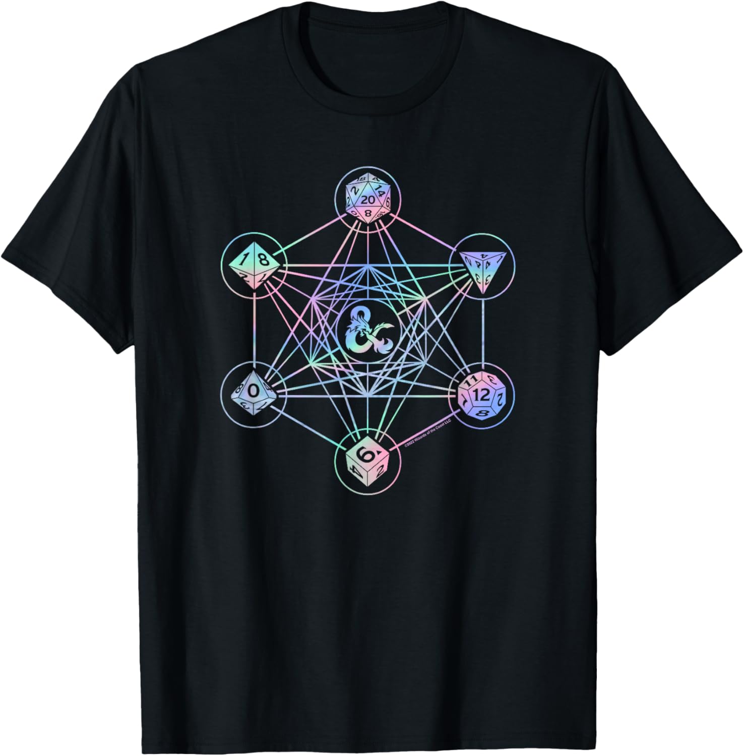 Dungeons and Dragons Geometric Hologram Logo T-Shirt for Gamers - 2