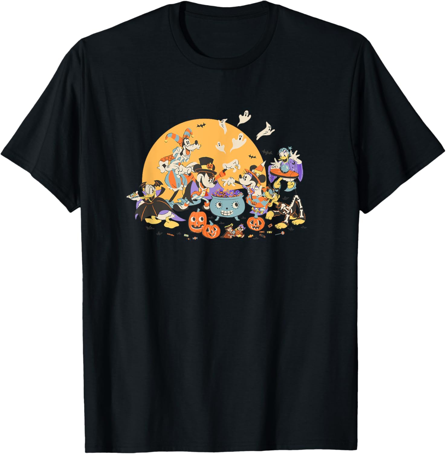 Disney Mickey and Friends Halloween Retro T-Shirt for Fun Holiday Style - 20