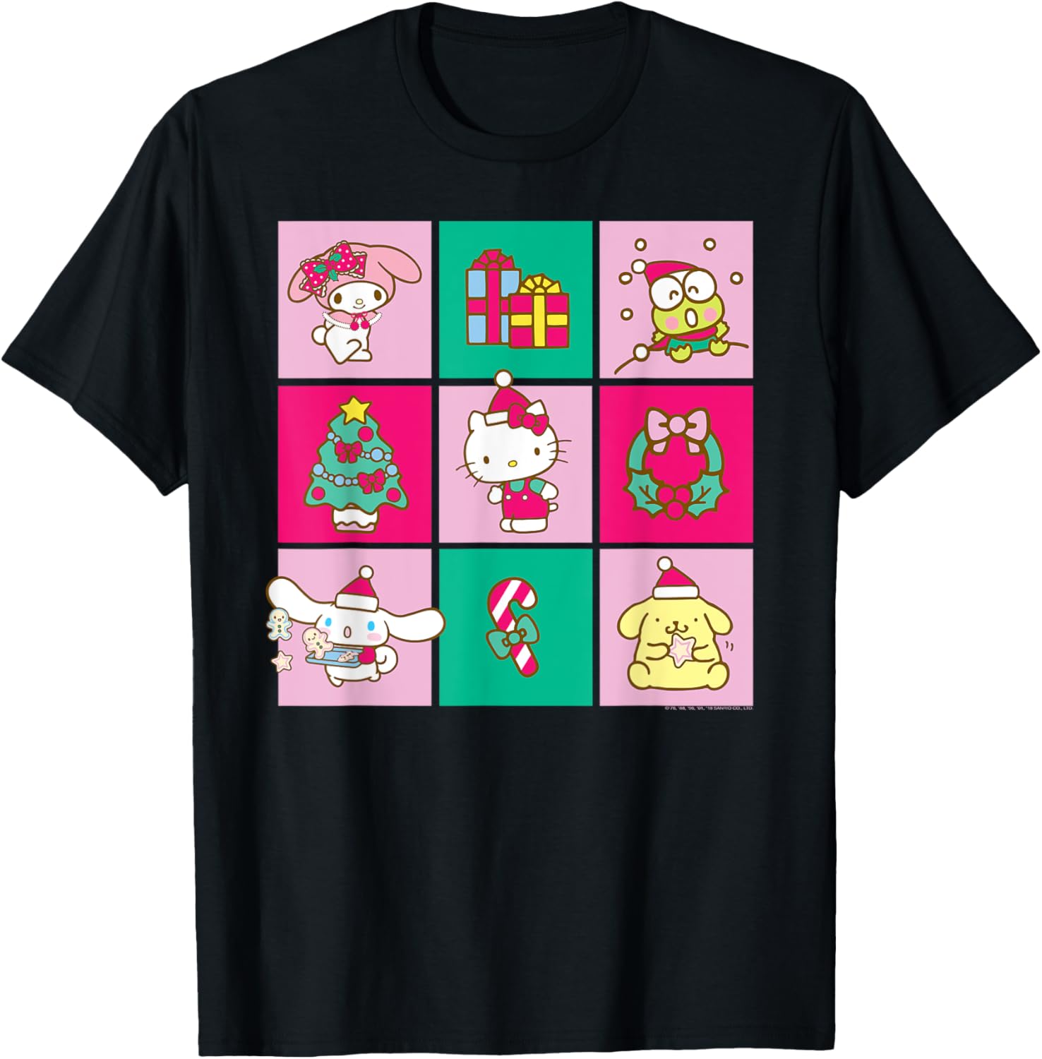 Hello Sanrio Friends Christmas Time Tee Shirt for Festive Fun and Style - 5