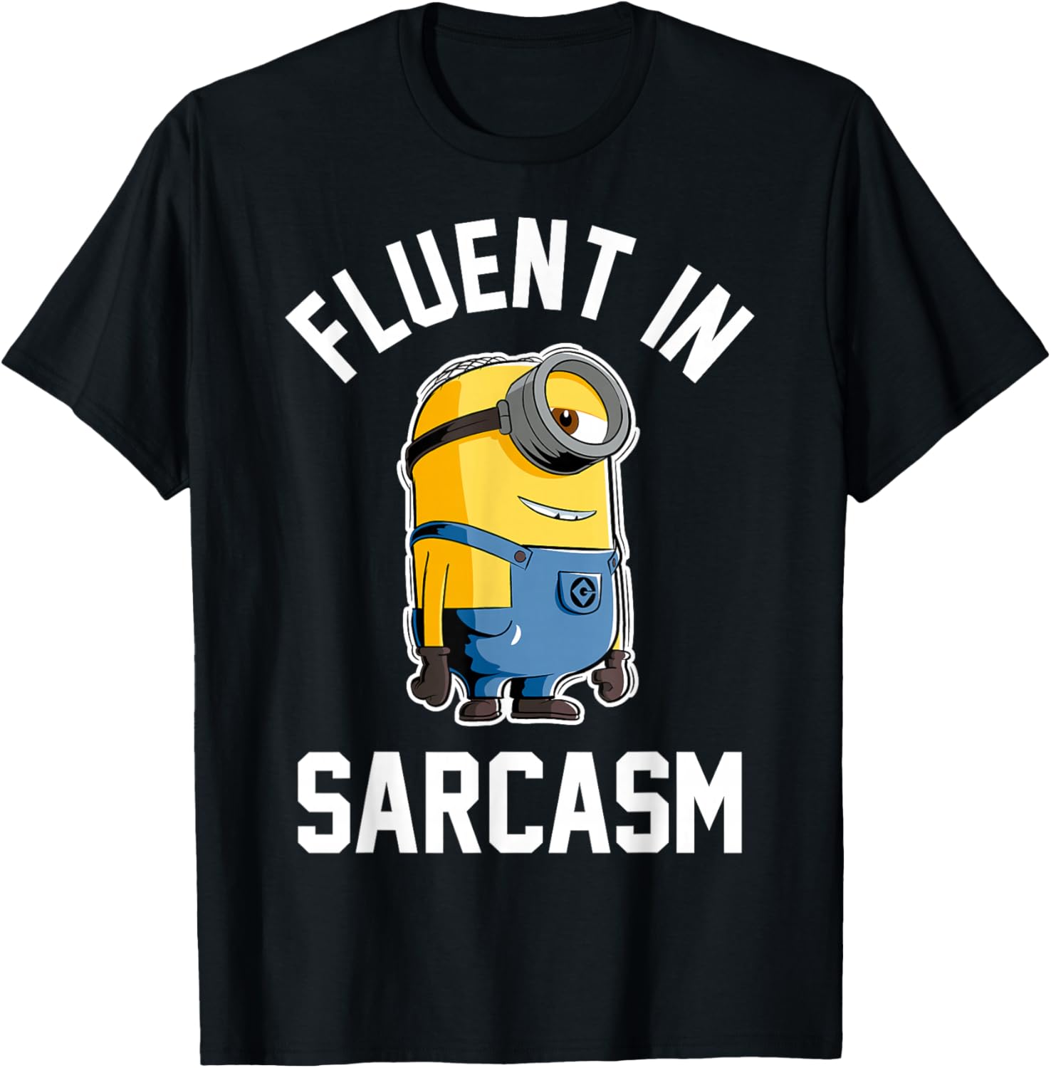 Funny Despicable Me Minions Stuart Sarcasm Graphic T-Shirt for Fans - 6