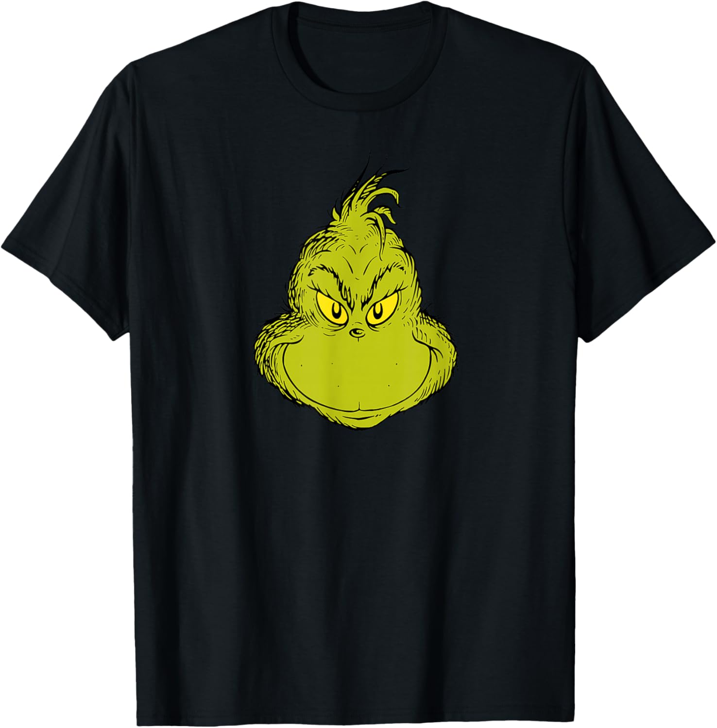 Classic Dr. Seuss Grinch Face T-Shirt for Fun Holiday Style - 2