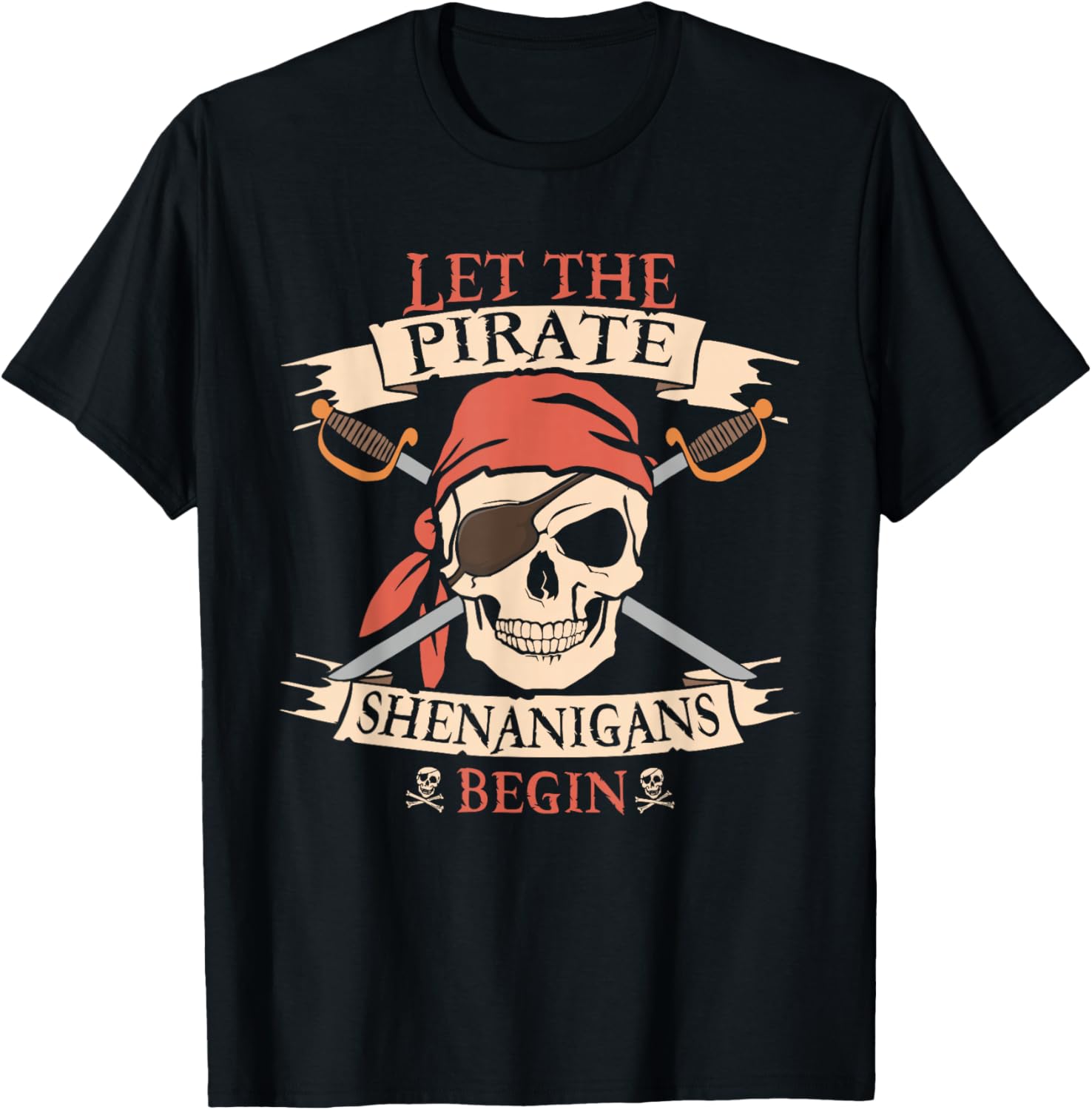 Pirate Shenanigans Skull Bandana Halloween T-Shirt for Boys - 11