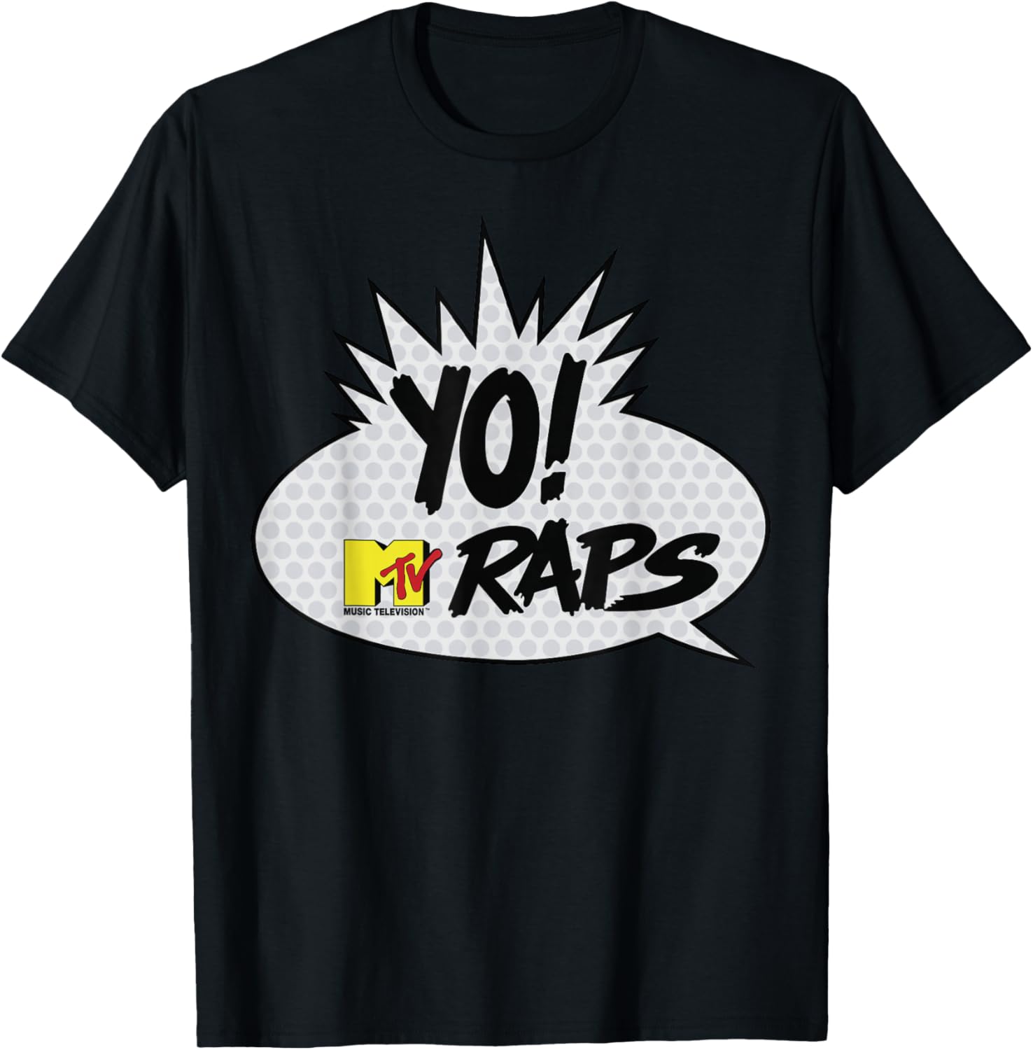 MTV Yo! MTV Raps Comic Book Talk Bubble T-Shirt for Music Lovers - 1