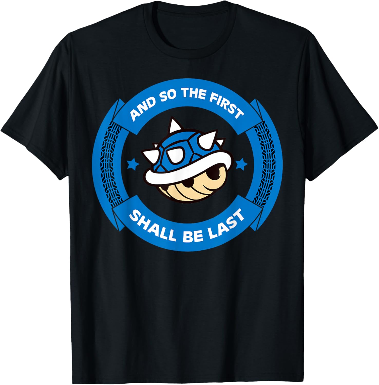 Nintendo Mario Kart Blue Shell T-Shirt Fun Circle Design for Gamers - 3