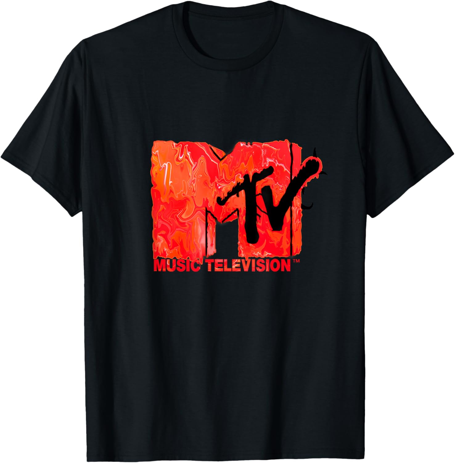 Mademark x MTV Red Lava Flow Logo T-Shirt for Stylish Fans - 8