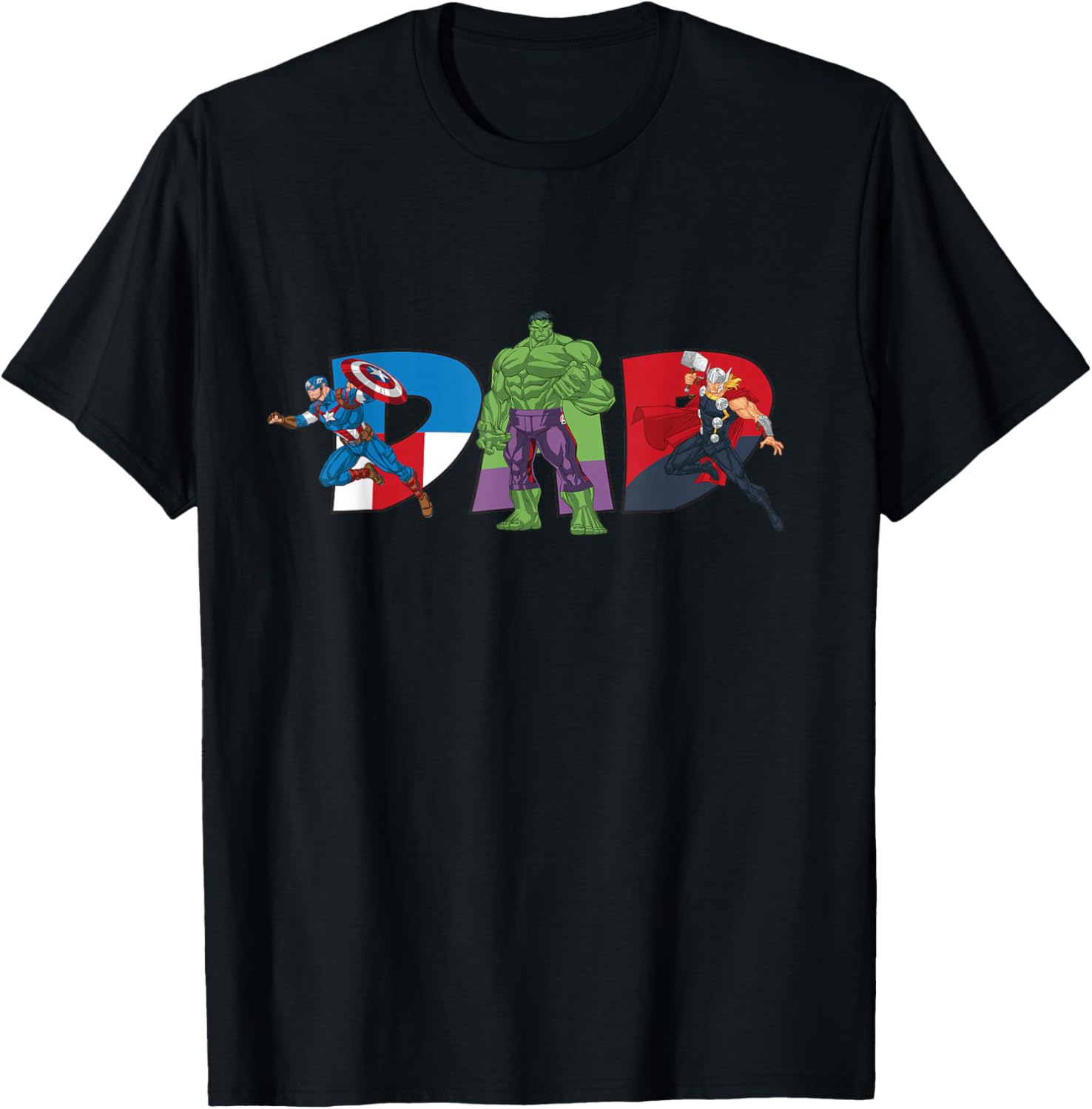 Marvel Avengers Team Dad Father's Day T-Shirt for Family Adventures - 14
