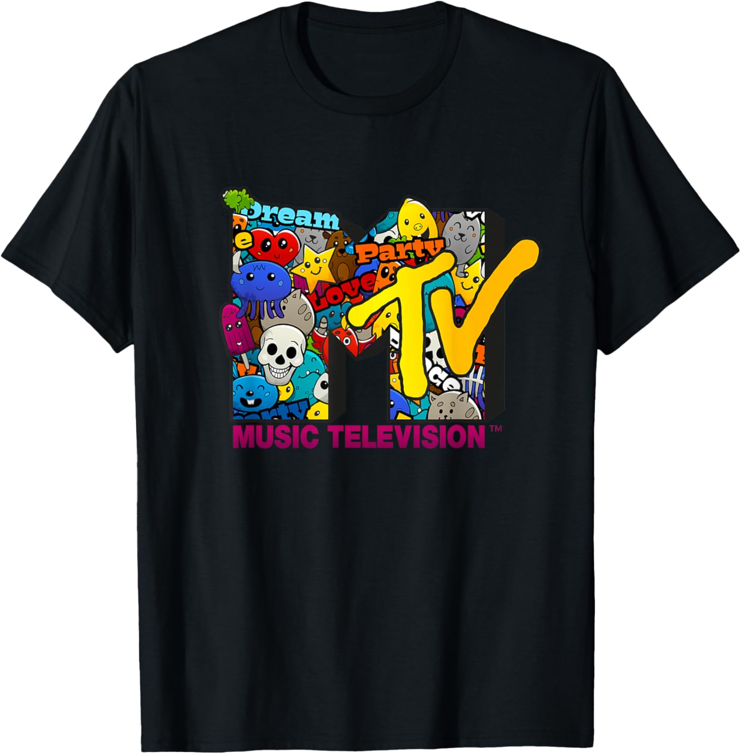 Mademark x MTV Fun Love Party Emotes T-Shirt for Happy Vibes - 7