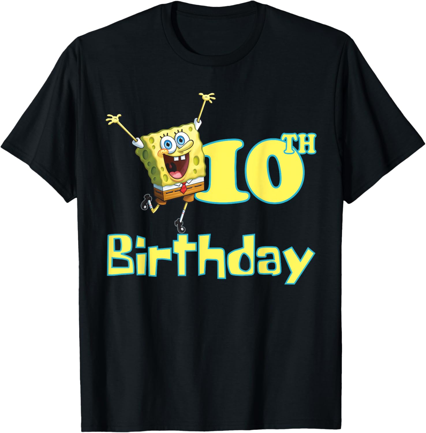 Mademark SpongeBob SquarePants 10th Birthday T-Shirt for Kids and Fans - 16