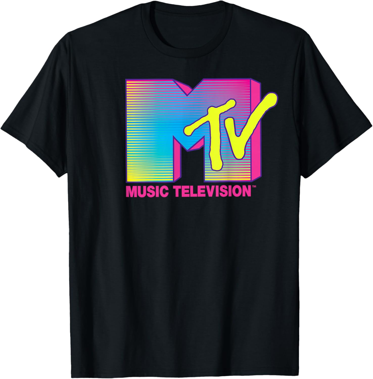 MTV Logo Retro T-Shirt in Fluorescent Colors for Fashionable Fans - 4