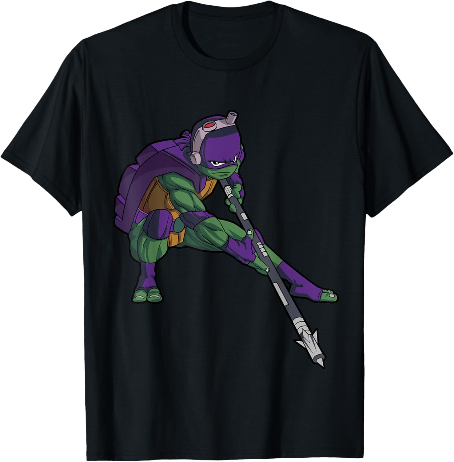 Mademark Donnie Whilwind Downward Tech-Bo Staff T-Shirt for TMNT Fans - 5